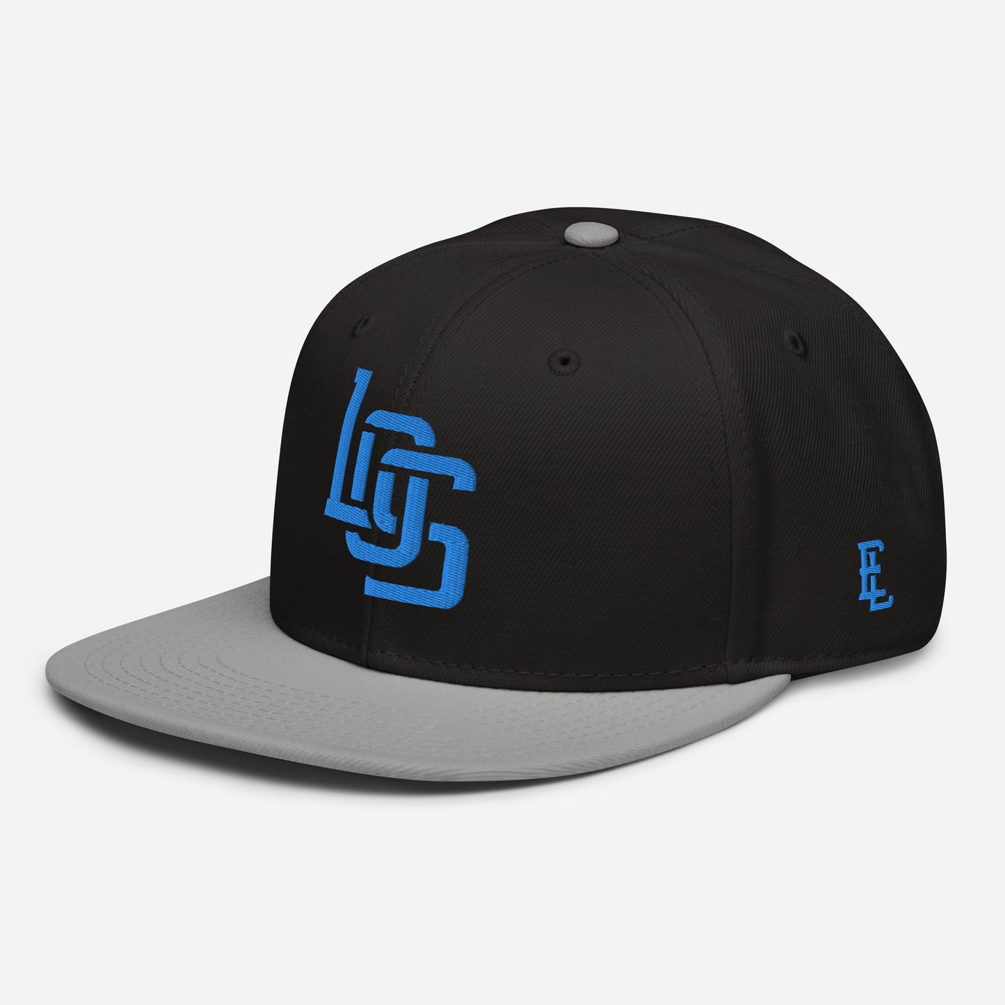 "LOS" Snapback | E Luna Brand ESSENTIAL | 2 Aqua/Teal Thread Logos