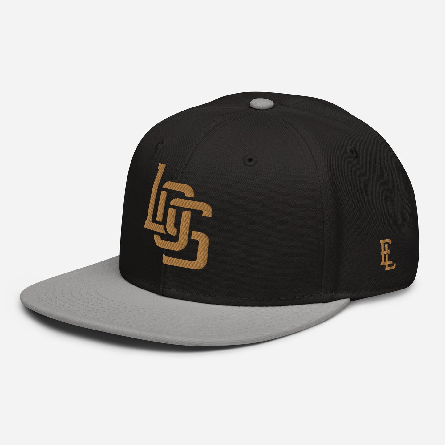 "LOS" Snapback | E Luna Brand ESSENTIAL | 2 Old Gold Thread Logos