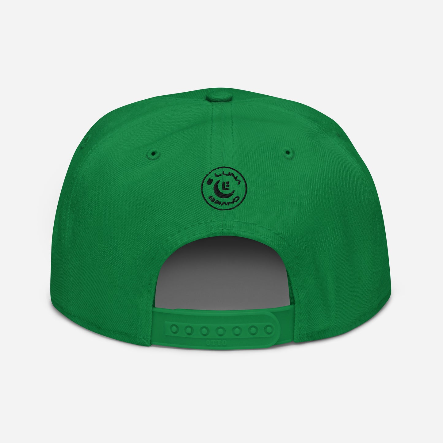 "213" Snapback | Otto Cap 125-978 | E Luna SELECT Tricrest 3 Black Thread Front, Left Side & Back Logos
