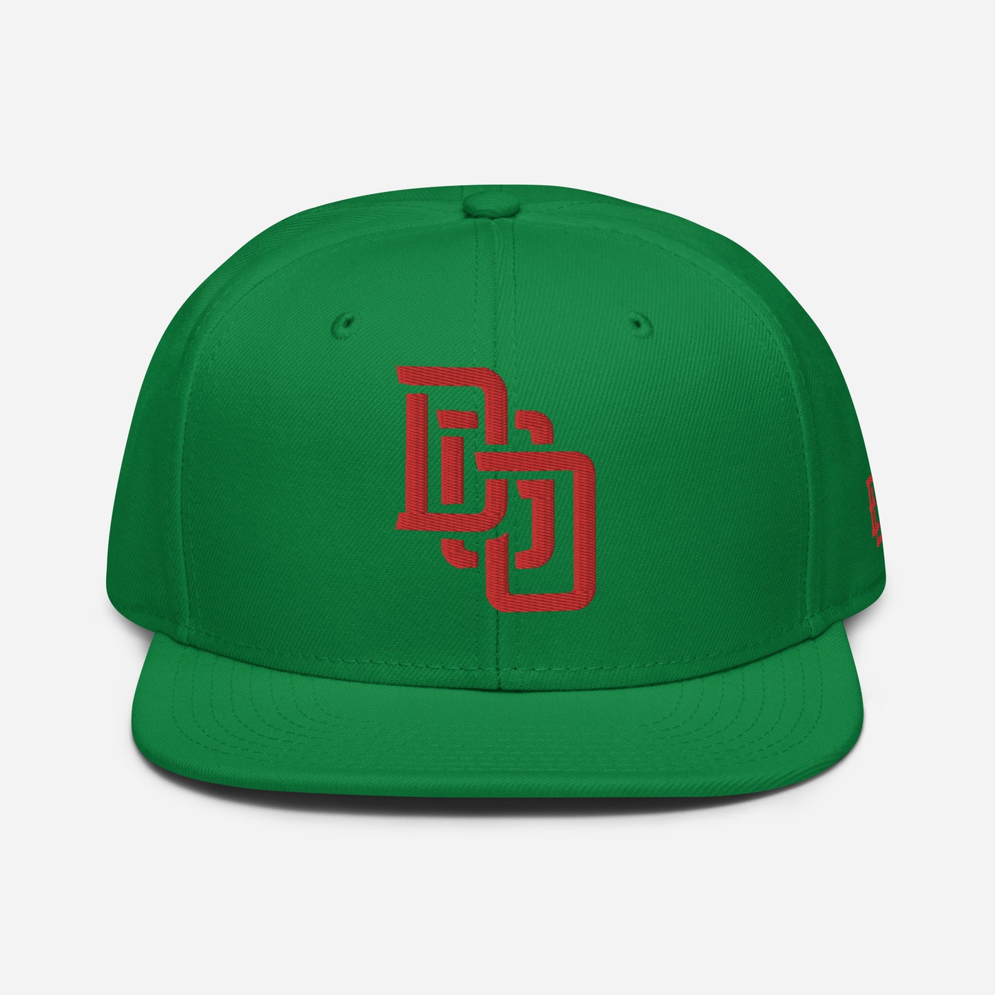 "DGO" Snapback | Otto Cap 125-978 | E Luna Brand ESSENTIAL Duocrest 2 Red Thread Logos: Front & Left