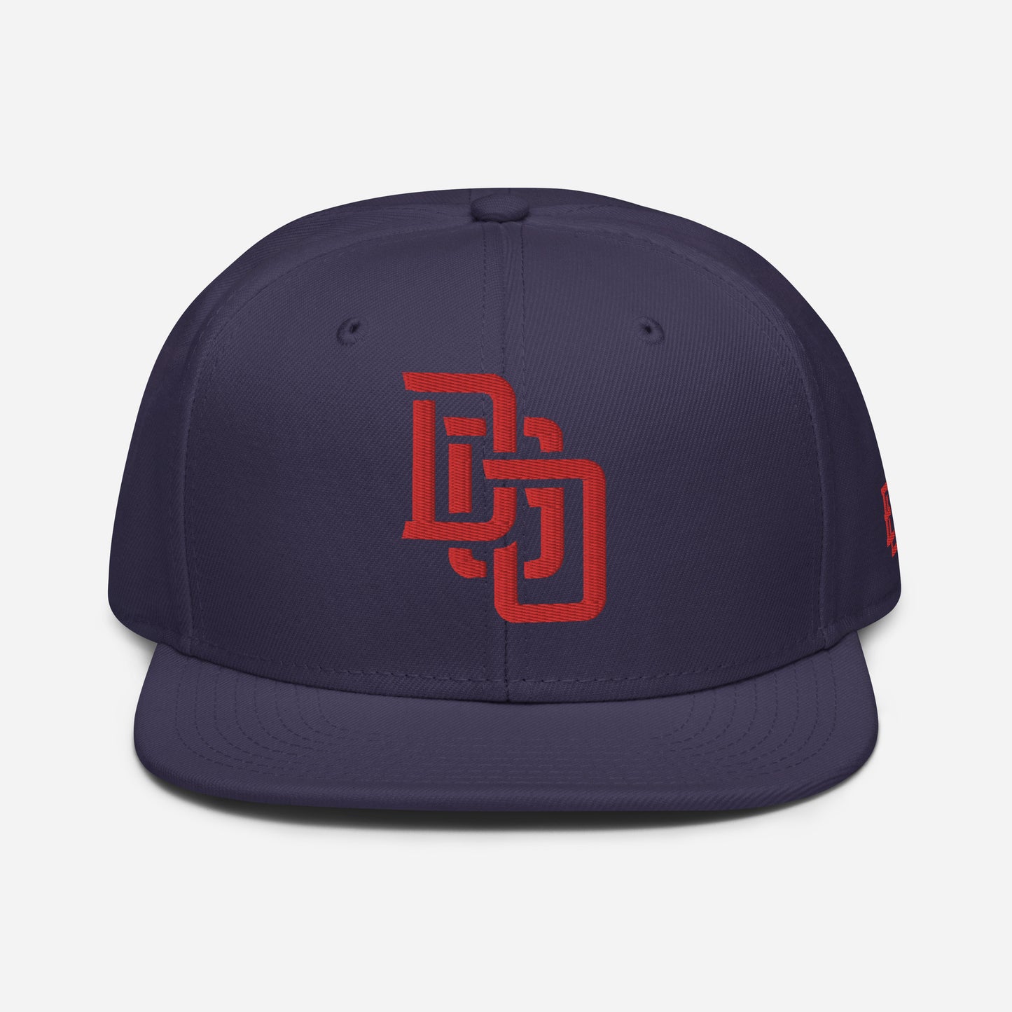 "DGO" Snapback | Otto Cap 125-978 | E Luna Brand ESSENTIAL Duocrest 2 Red Thread Logos: Front & Left