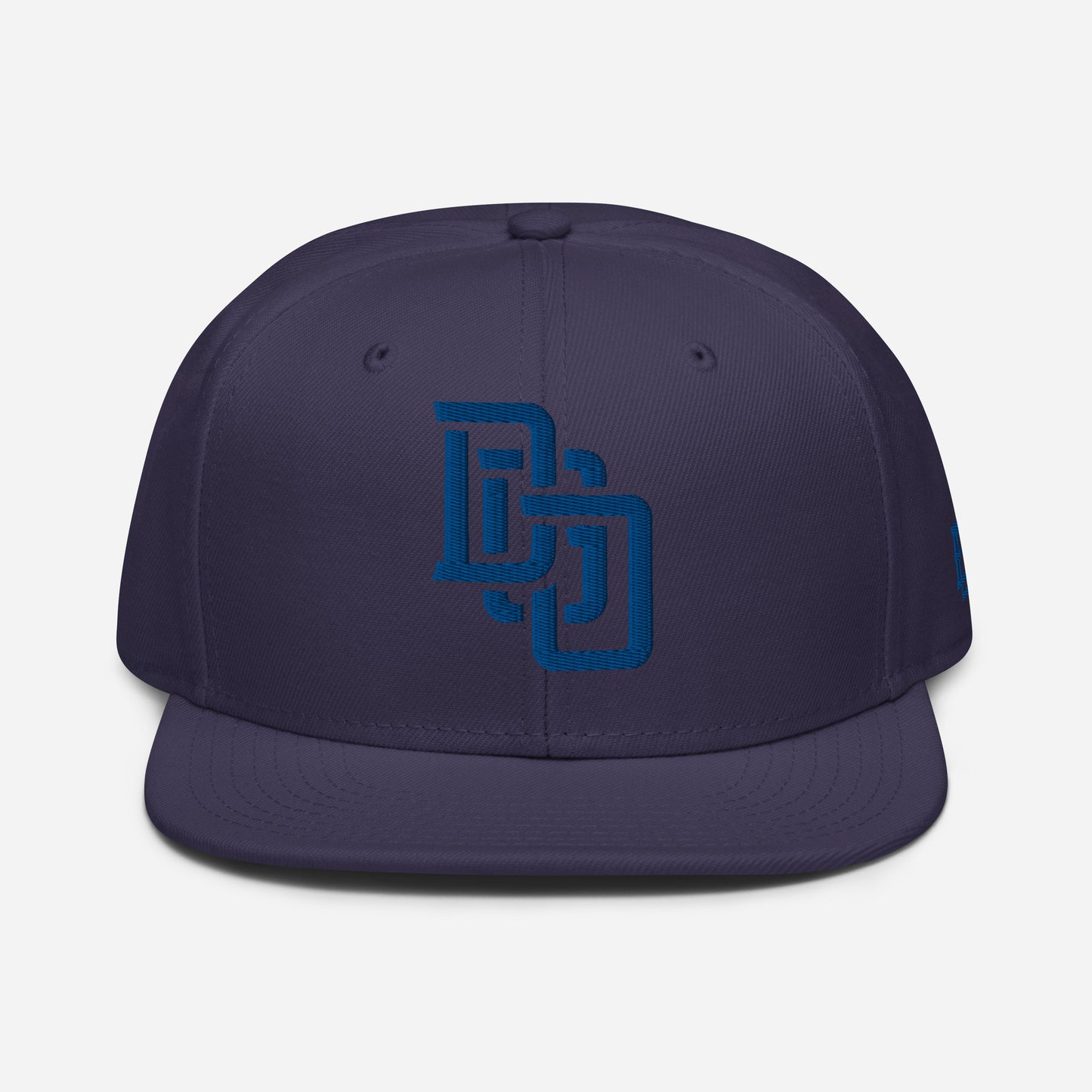 "DGO" Snapback | Otto Cap 125-978 | E Luna Brand ESSENTIAL Duocrest 2 Royal Thread Logos: Front & Left