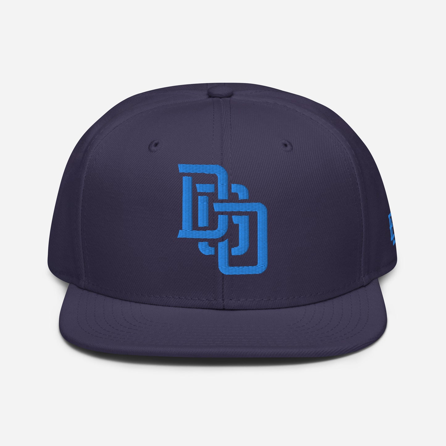 "DGO" Snapback | Otto Cap 125-978 | E Luna Brand ESSENTIAL Duocrest 2 Aqua/Teal Thread Logos: Front & Left