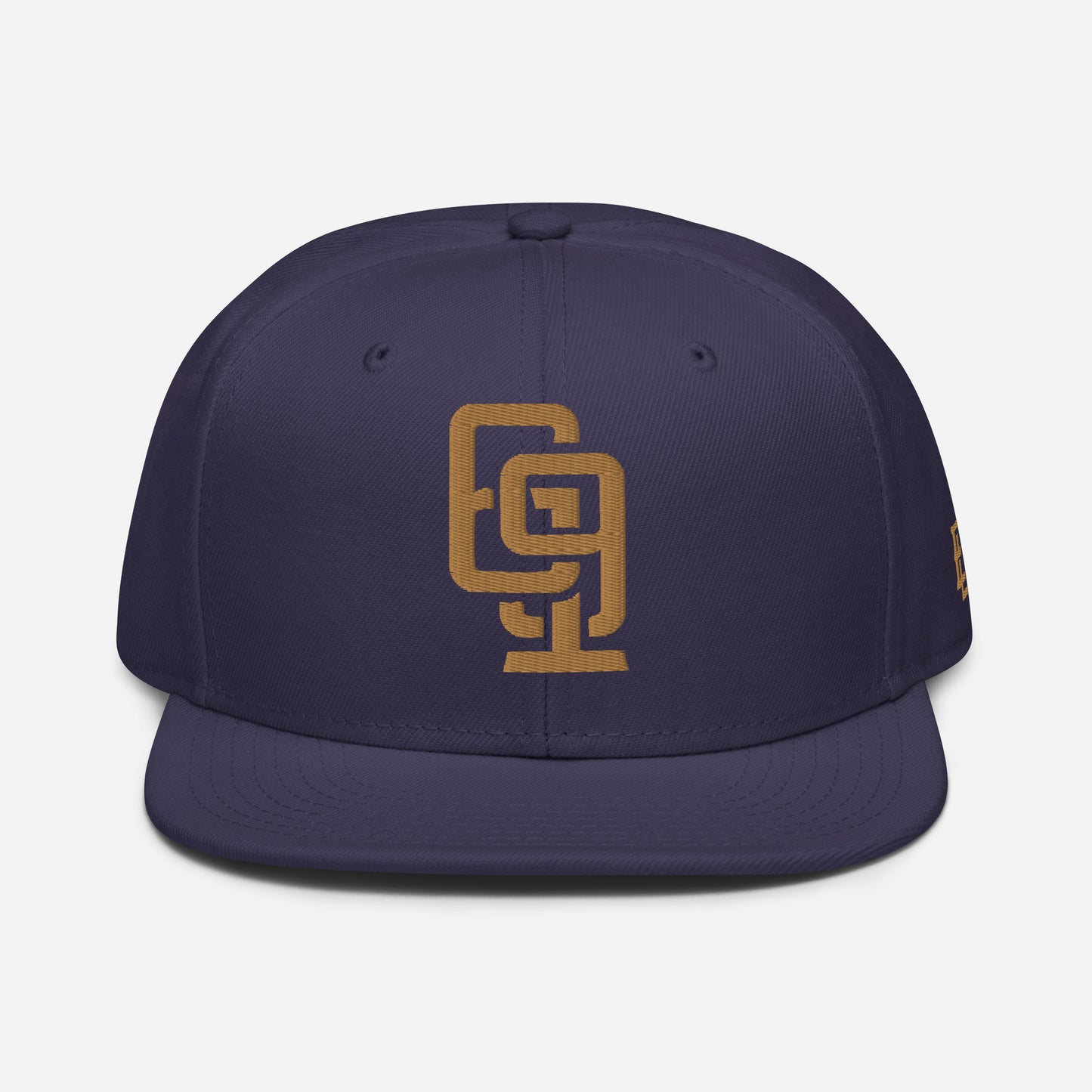 "619" Snapback Otto Cap | E Luna Brand ESSENTIAL | 2 Old Gold Thread Logos