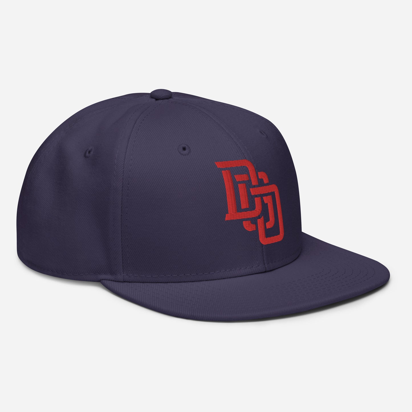 "DGO" Snapback | Otto Cap 125-978 | E Luna Brand ESSENTIAL Duocrest 2 Red Thread Logos: Front & Left