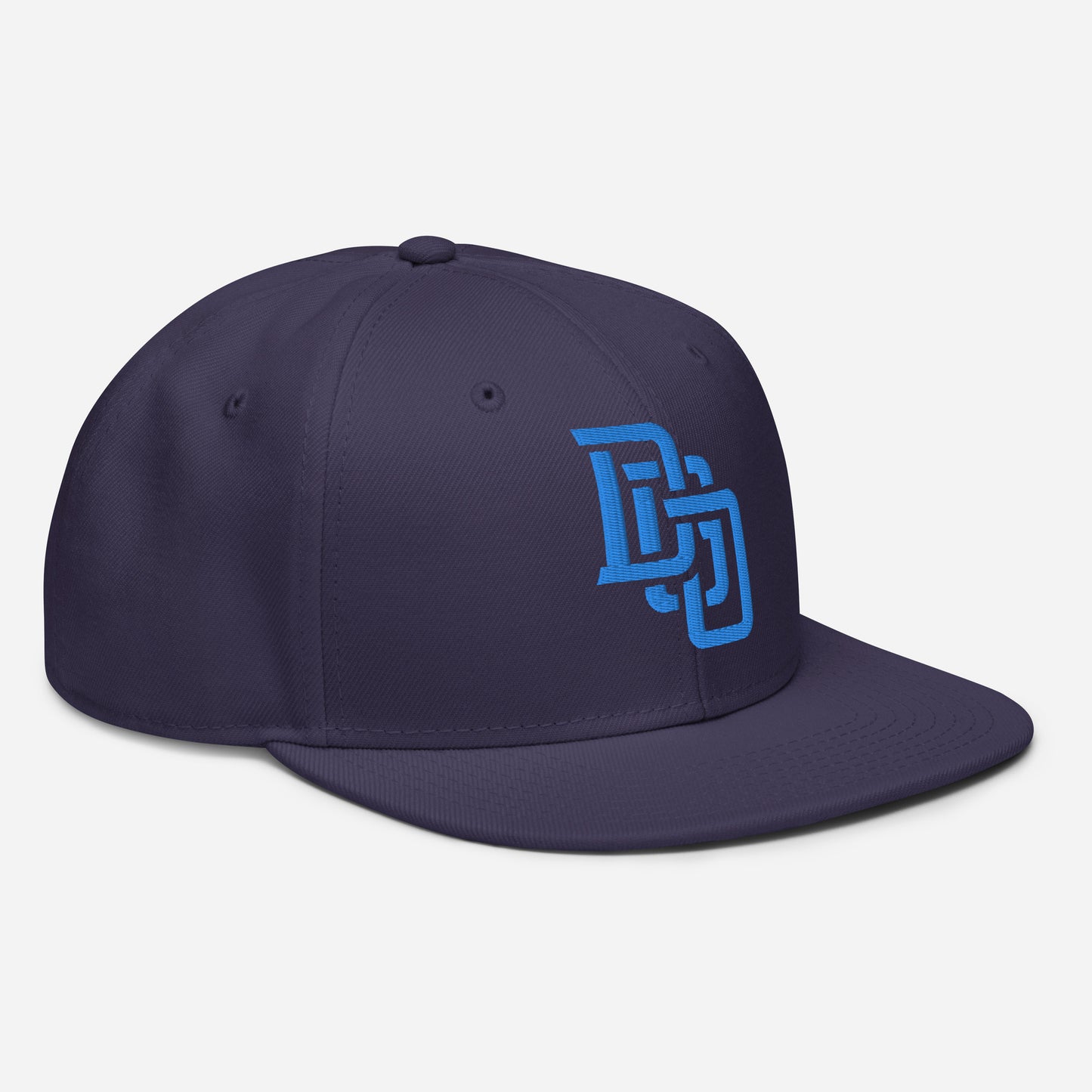 "DGO" Snapback | Otto Cap 125-978 | E Luna Brand ESSENTIAL Duocrest 2 Aqua/Teal Thread Logos: Front & Left
