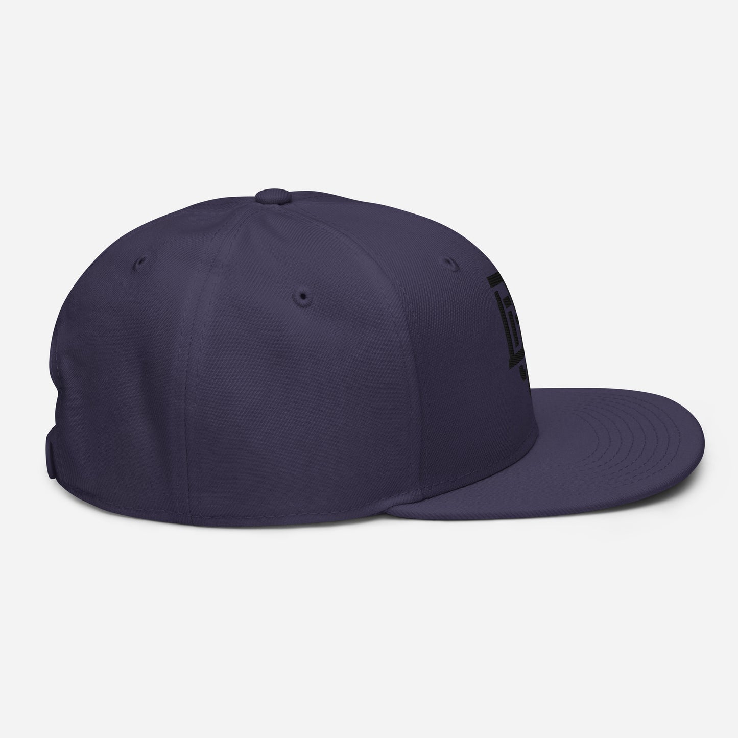 "DGO" Snapback | Otto Cap 125-978 | E Luna Brand ESSENTIAL Duocrest 2 Black Thread Logos: Front & Left