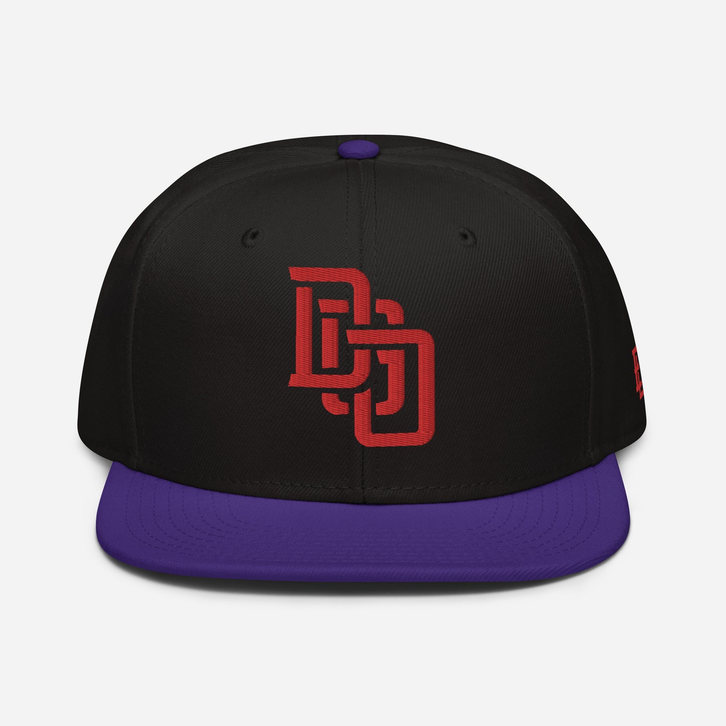 "DGO" Snapback | Otto Cap 125-978 | E Luna Brand ESSENTIAL Duocrest 2 Red Thread Logos: Front & Left
