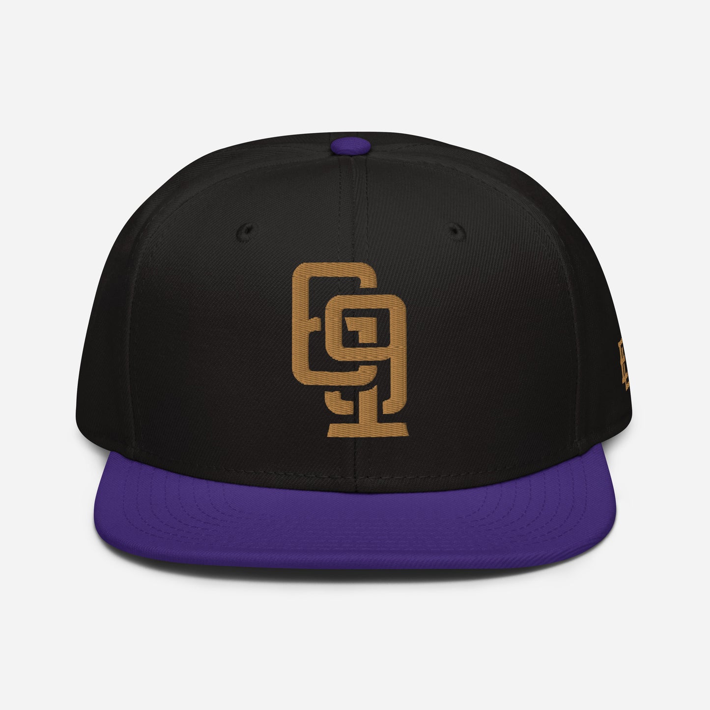 "619" Snapback Otto Cap | E Luna Brand ESSENTIAL | 2 Old Gold Thread Logos