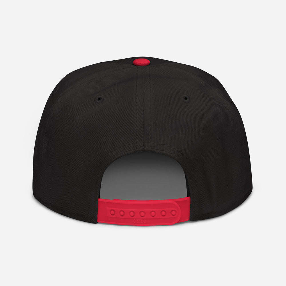 Gorra "DGO" Snapback | E Luna Brand ESSENTIAL | 2 logotipos de hilo rojo | Edición 3D Puff