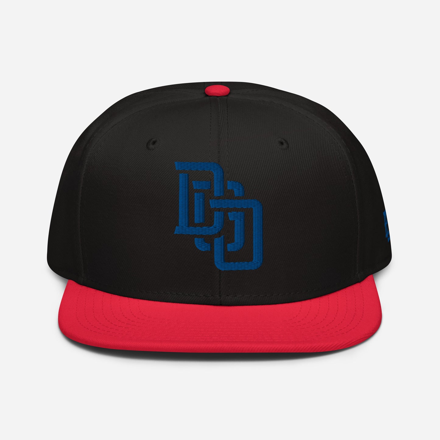 "DGO" Snapback | Otto Cap 125-978 | E Luna Brand ESSENTIAL Duocrest 2 Royal Thread Logos: Front & Left