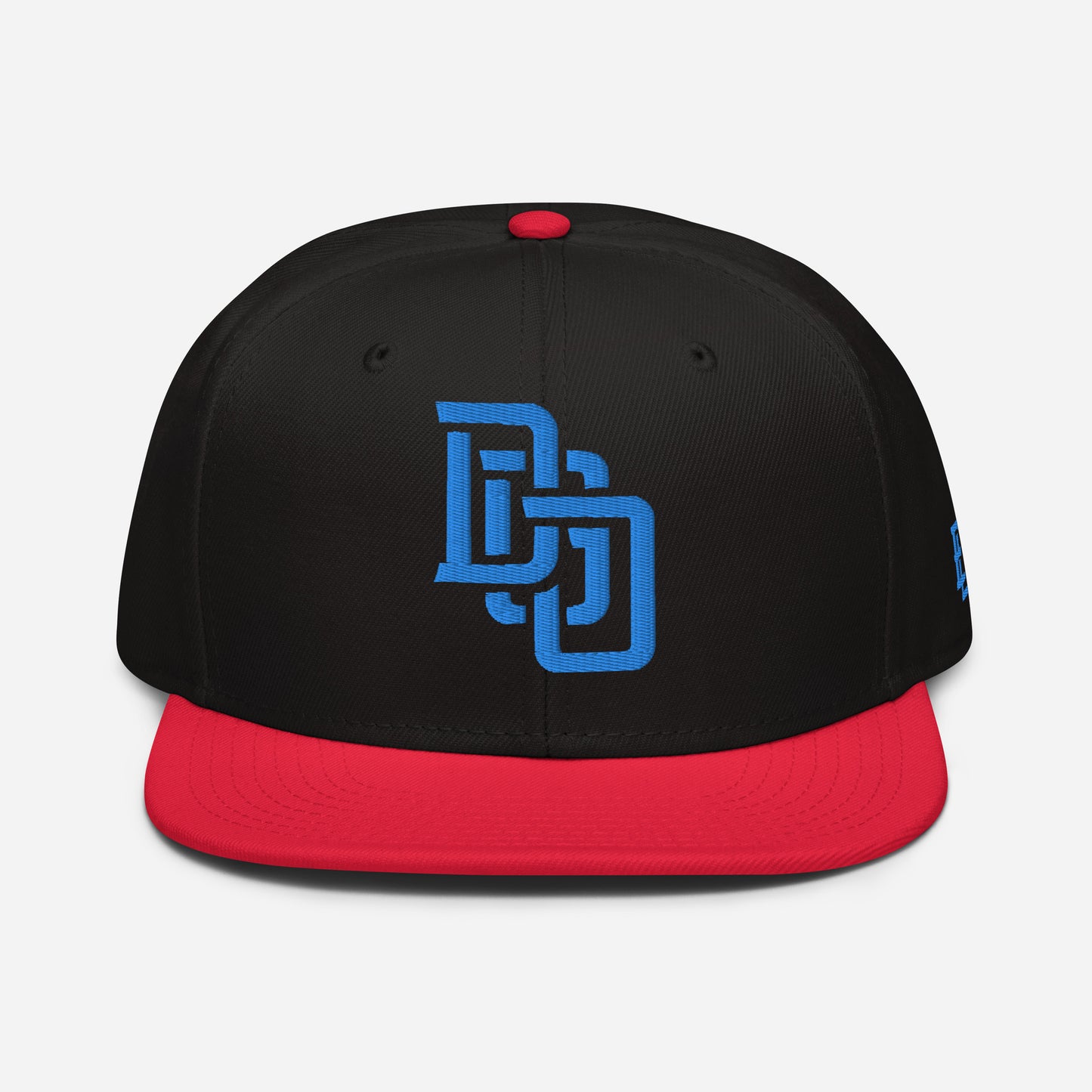 "DGO" Snapback | Otto Cap 125-978 | E Luna Brand ESSENTIAL Duocrest 2 Aqua/Teal Thread Logos: Front & Left