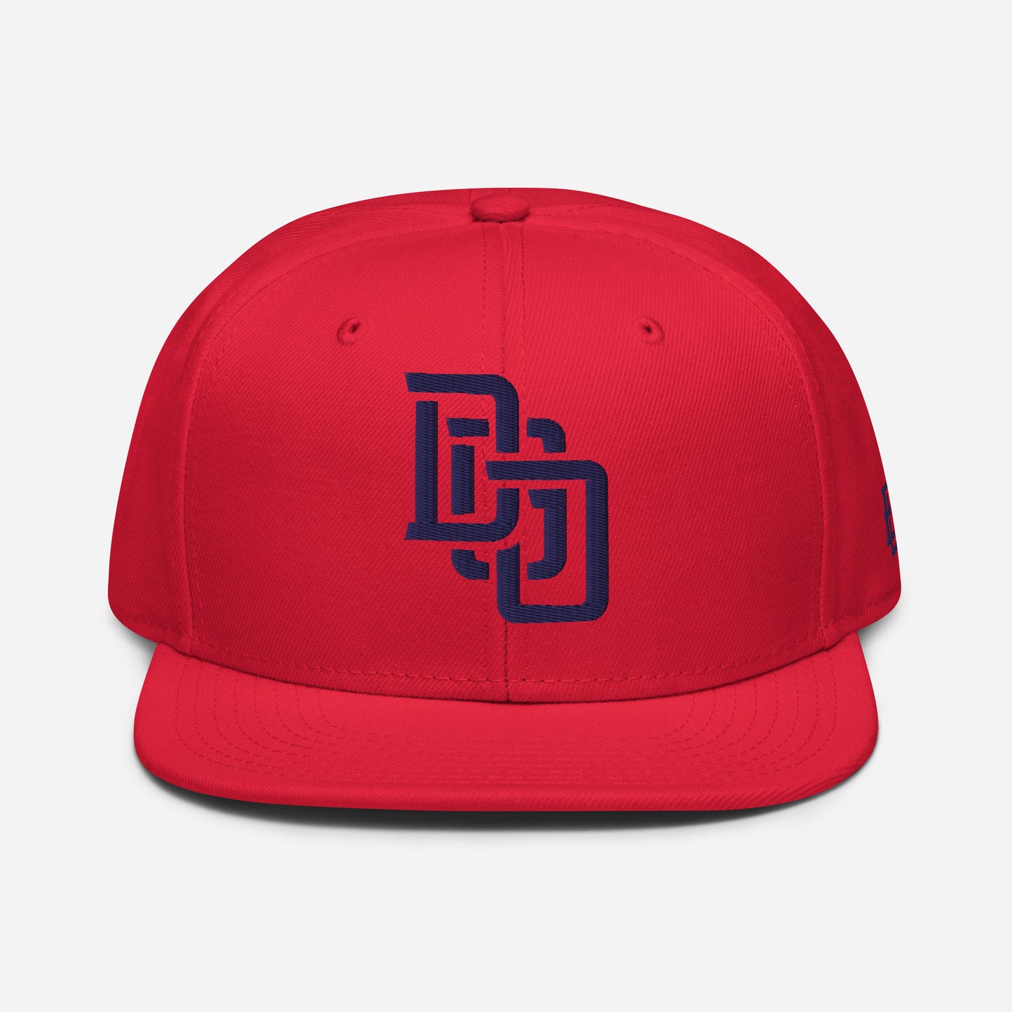 "DGO" Snapback | Otto Cap 125-978 | E Luna Brand ESSENTIAL Duocrest 2 Navy Thread Logos: Front & Left
