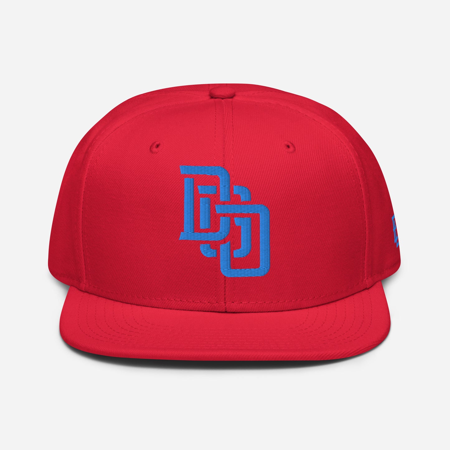 "DGO" Snapback | Otto Cap 125-978 | E Luna Brand ESSENTIAL Duocrest 2 Aqua/Teal Thread Logos: Front & Left