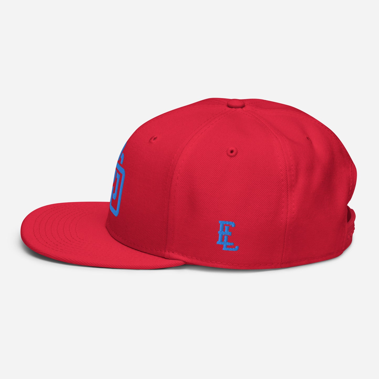 "DGO" Snapback | Otto Cap 125-978 | E Luna Brand ESSENTIAL Duocrest 2 Aqua/Teal Thread Logos: Front & Left