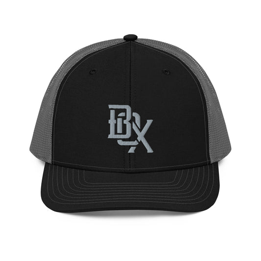 "BOX" Snapback Trucker Cap | Richardson 112 | E Luna CLASSIC Solocrest 1 Grey Thread Front Logo