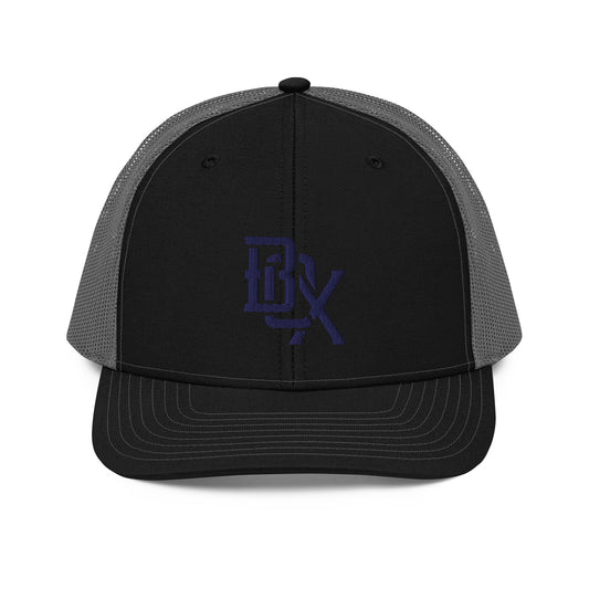 "BOX" Snapback Trucker Cap | Richardson 112 | E Luna CLASSIC Solocrest 1 Navy Thread Front Logo