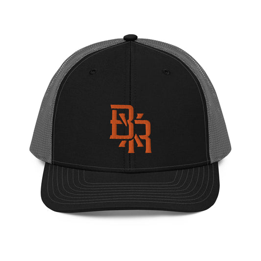 "BXR" Snapback Trucker Cap | Richardson 112 | E Luna CLASSIC Solocrest 1 Orange Thread Front Logo