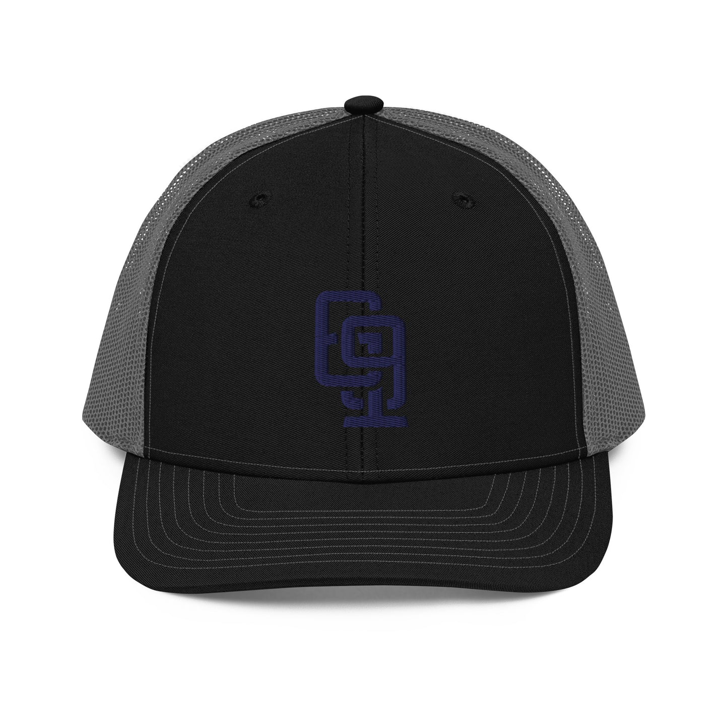 "619" Snapback Trucker Cap | Richardson 112 | E Luna CLASSIC Solocrest 1 Navy Thread Front Logo