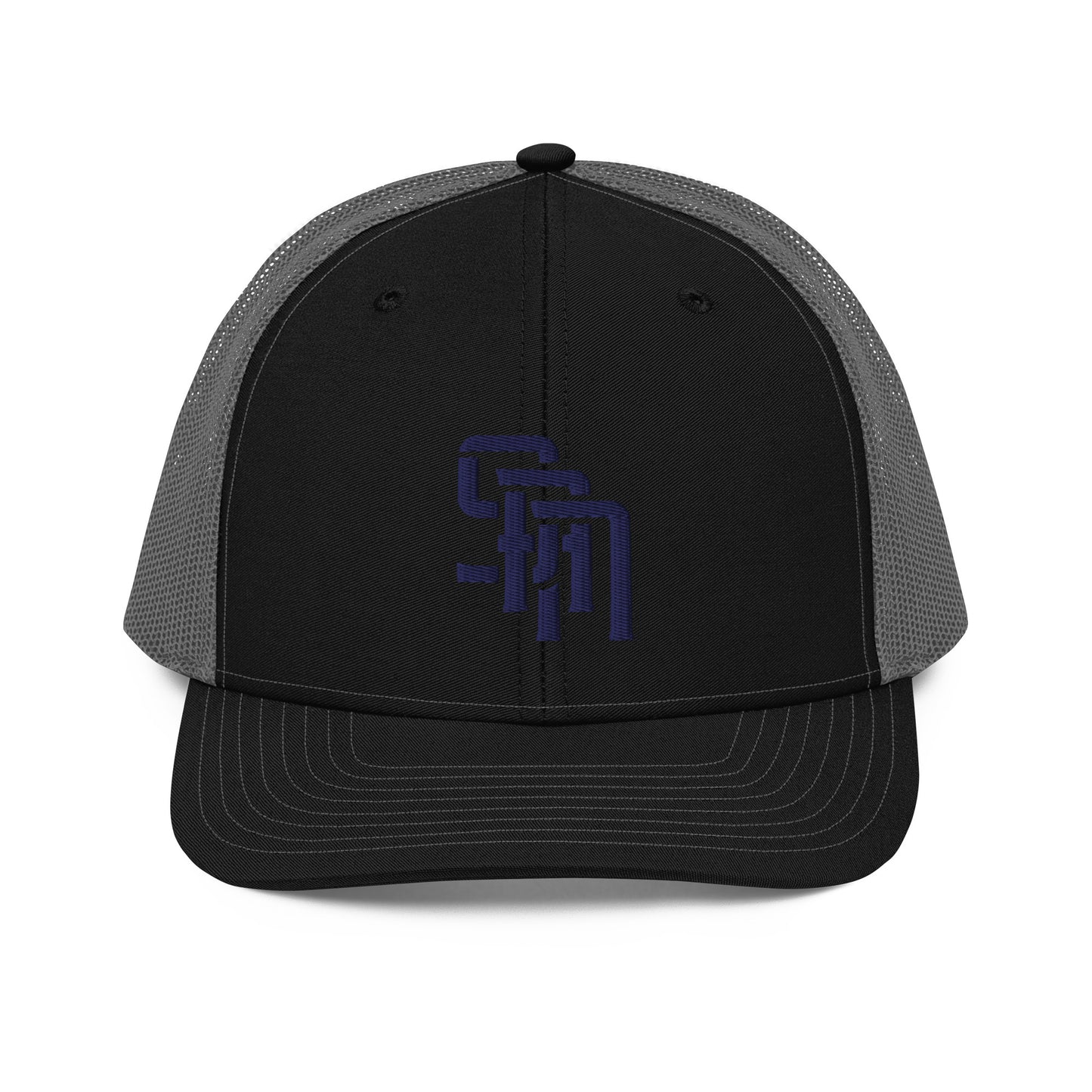 "SAN" Snapback Trucker Cap | Richardson 112 | E Luna Brand CLASSIC Solocrest 1 Navy Thread Front Logo