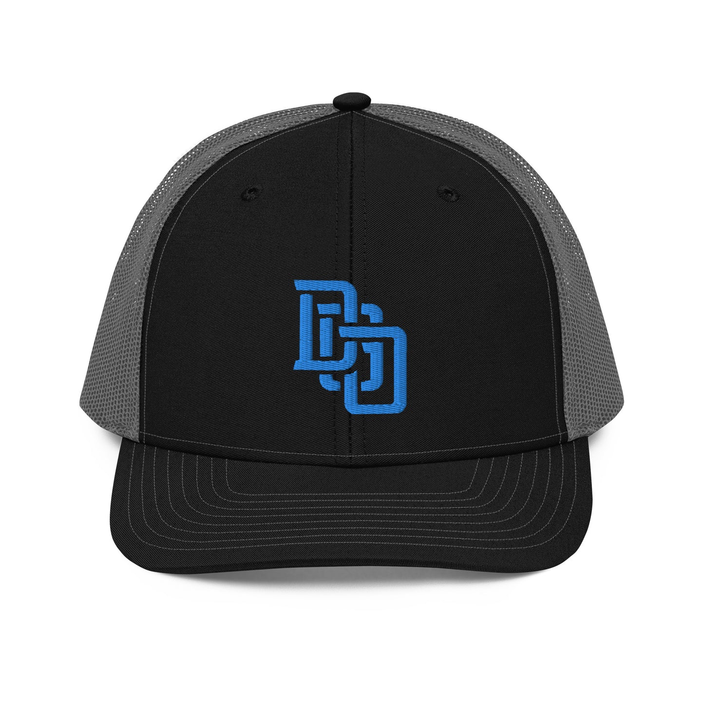 "DGO" Snapback Trucker Cap | Richardson 112 | E Luna CLASSIC Solocrest 1 Aqua/Teal Thread Front Logo