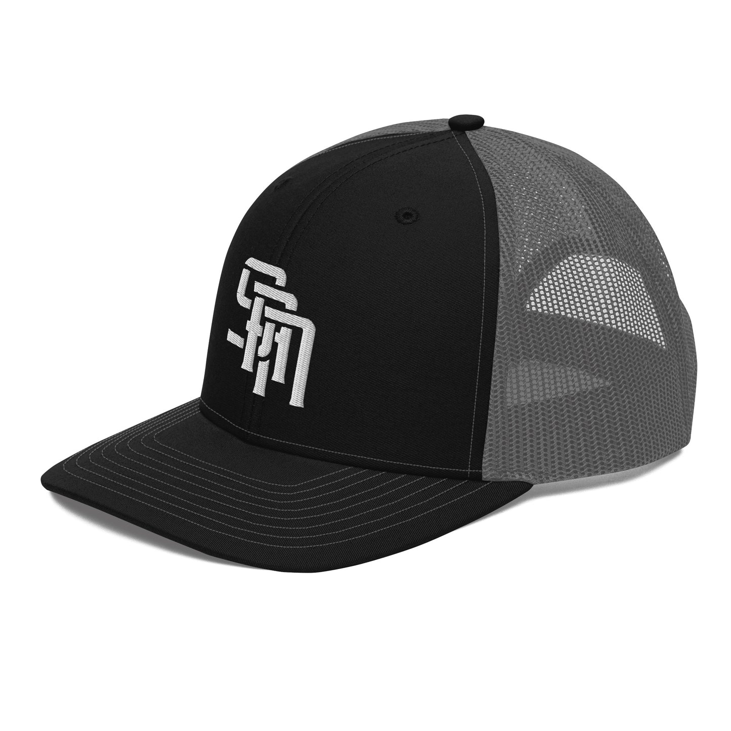 "SAN" Snapback Trucker Cap | Richardson 112 | E Luna Brand CLASSIC Solocrest 1 White Thread Front Logo