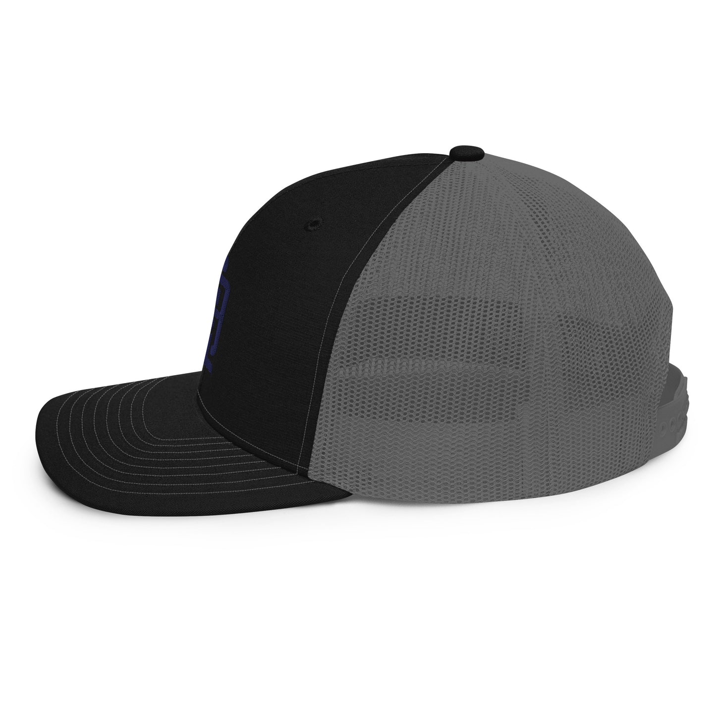 "619" Snapback Trucker Cap | Richardson 112 | E Luna CLASSIC Solocrest 1 Navy Thread Front Logo