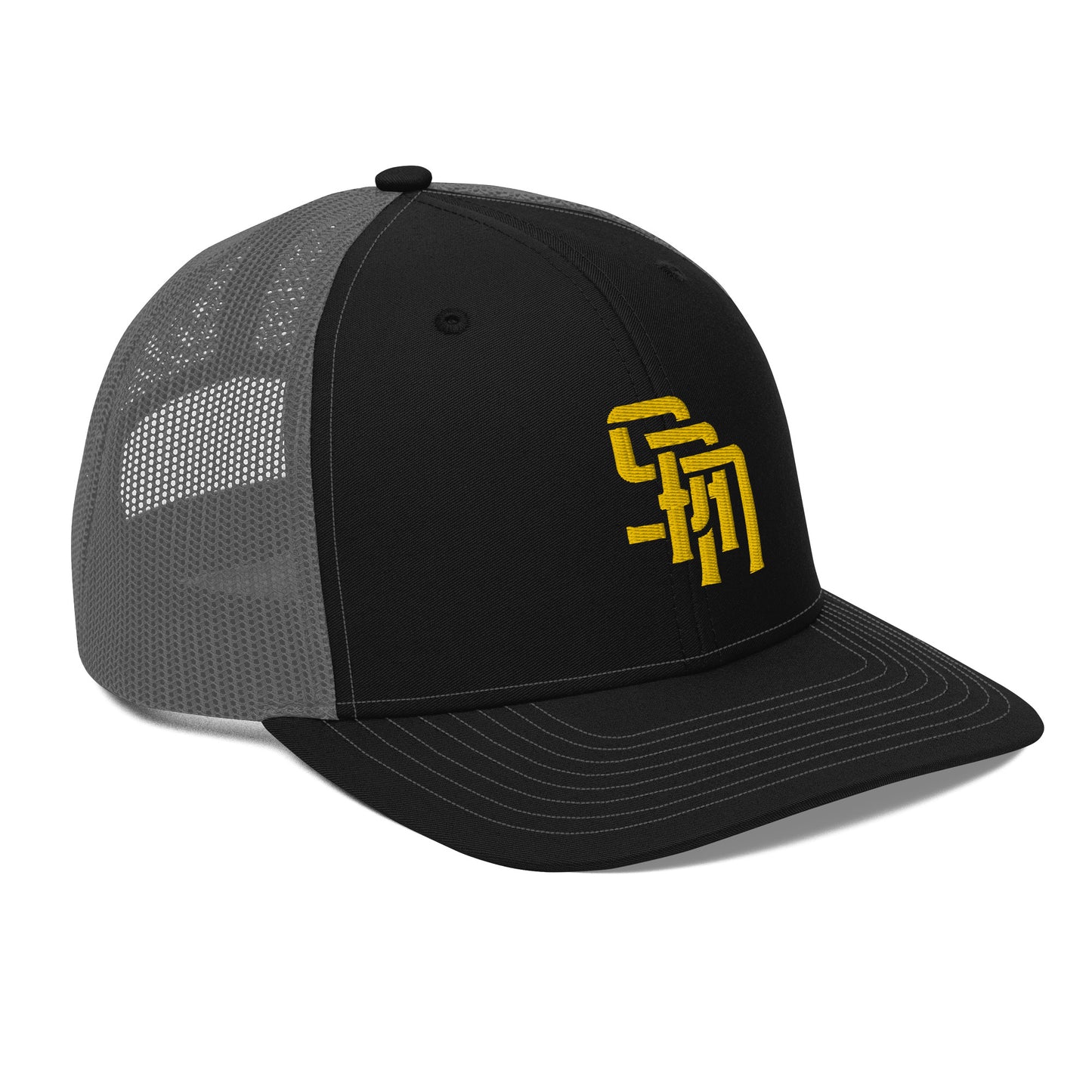 "SAN" Snapback Trucker Cap | Richardson 112 | E Luna Brand CLASSIC Solocrest 1 Gold Thread Front Logo