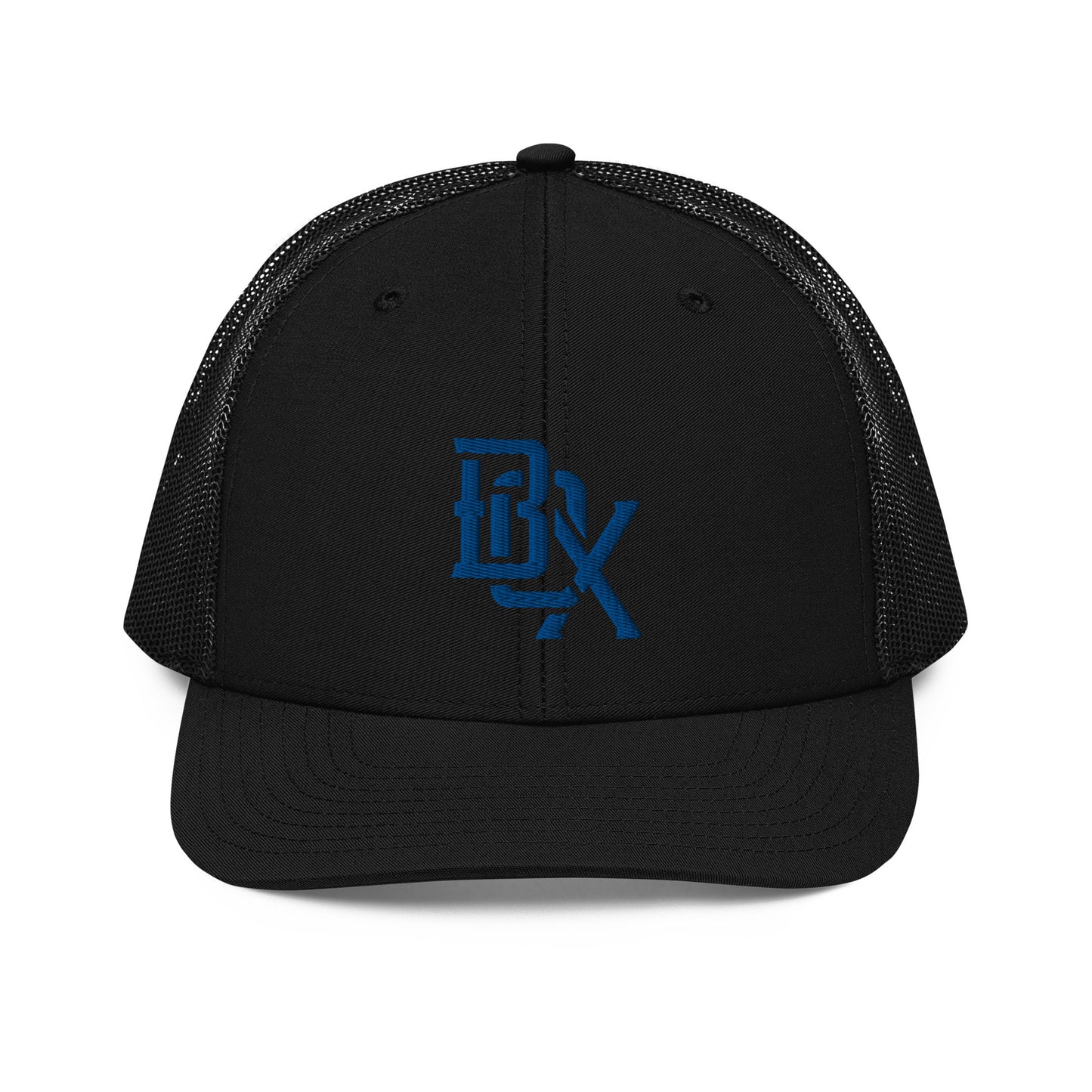 "BOX" Snapback Trucker Cap | Richardson 112 | E Luna CLASSIC Solocrest 1 Royal Thread Front Logo