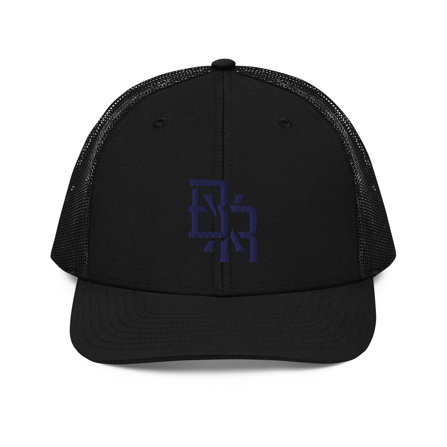 "BXR" Snapback Trucker Cap | Richardson 112 | E Luna CLASSIC Solocrest 1 Navy Thread Front Logo