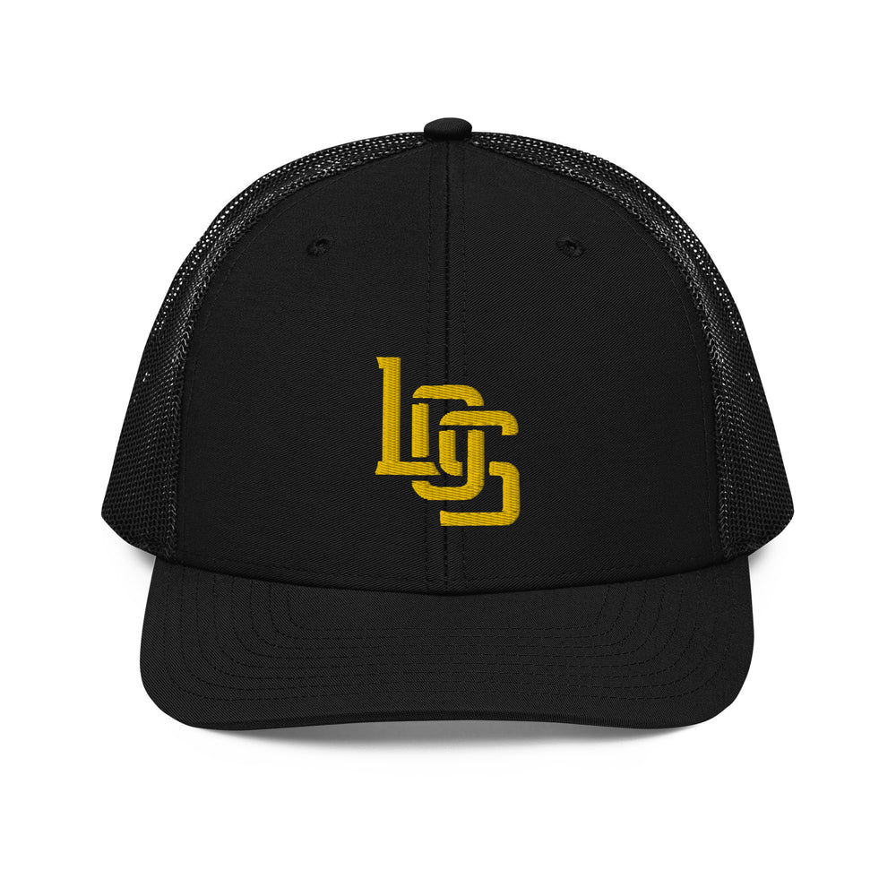 Boné de caminhoneiro tipo snapback "LOS" | Richardson 112 | Logotipo frontal E Luna CLASSIC Solocrest 1 Fio Dourado