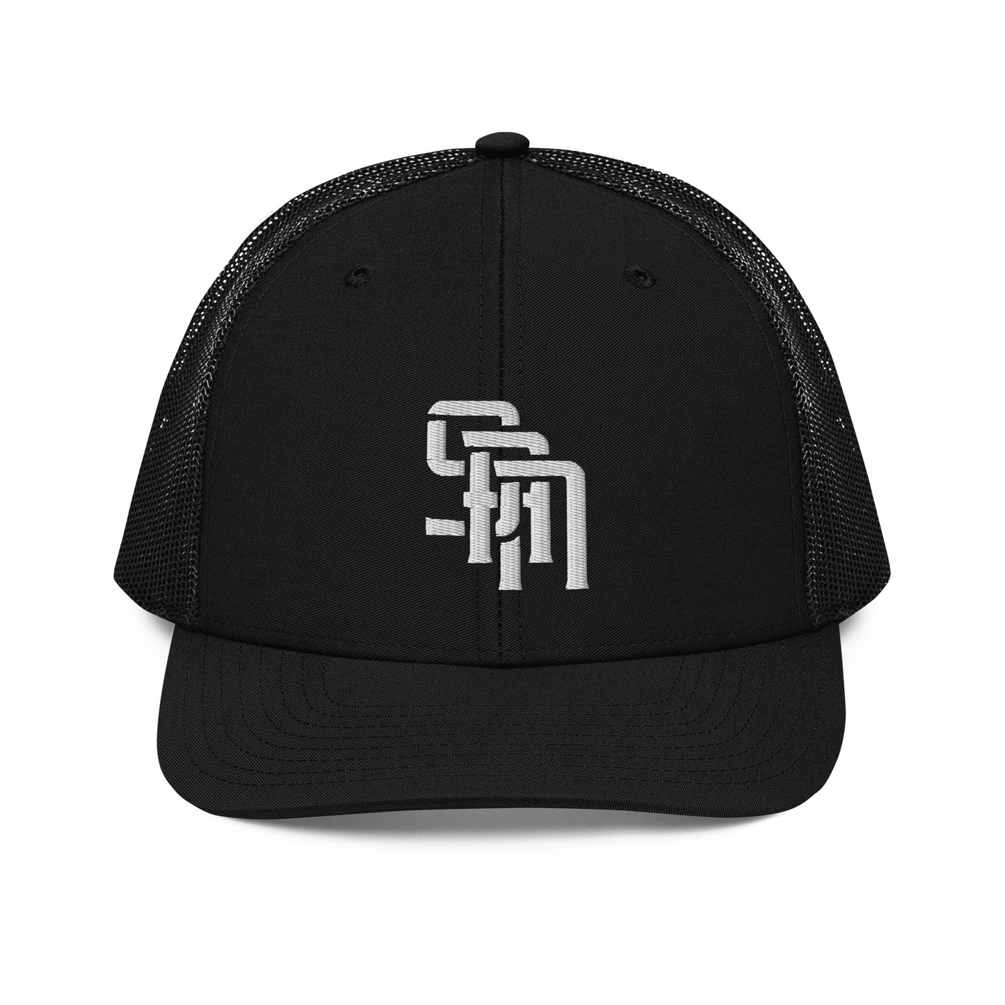 "SAN" Snapback Trucker Cap | Richardson 112 | E Luna Brand CLASSIC Solocrest 1 White Thread Front Logo