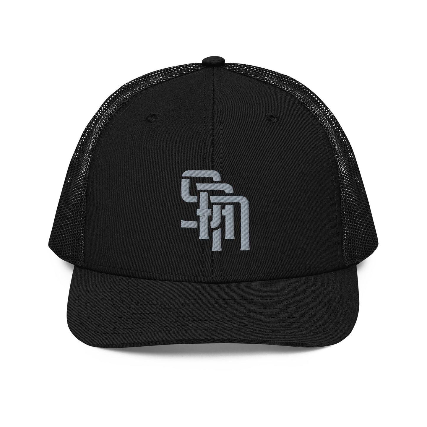 "SAN" Snapback Trucker Cap | Richardson 112 | E Luna Brand CLASSIC Solocrest 1 Grey Thread Front Logo