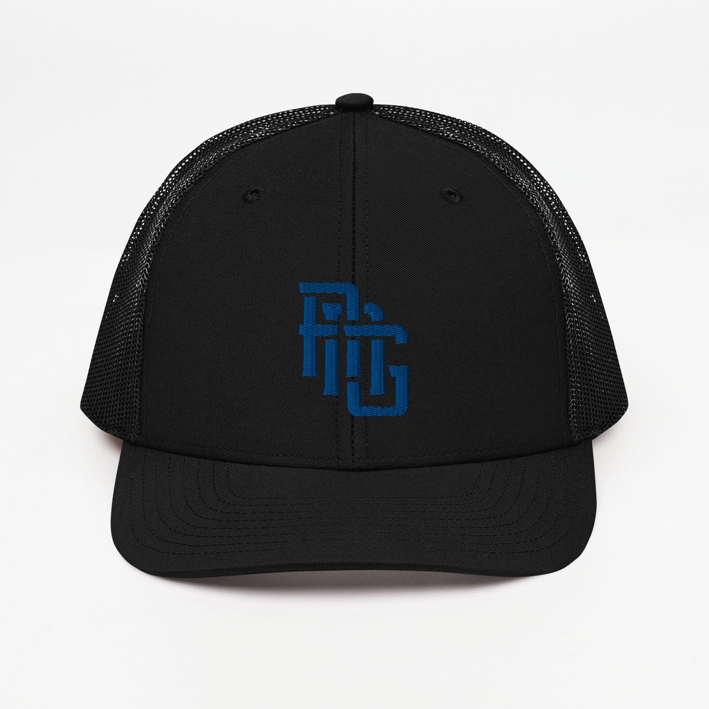 "ANG" Snapback Trucker Cap | Richardson 112 | E Luna CLASSIC Solocrest 1 Royal Thread Front Logo