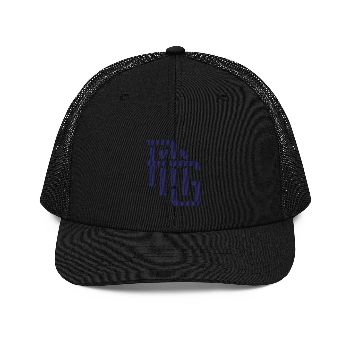"ANG" Snapback Trucker Cap | Richardson 112 | E Luna CLASSIC Solocrest 1 Navy Thread Front Logo