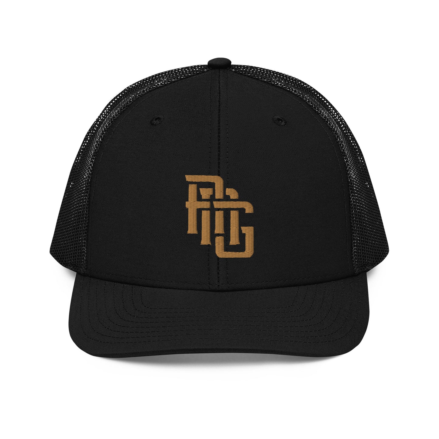 "ANG" Snapback Trucker Cap | Richardson 112 | E Luna CLASSIC Solocrest 1 Old Gold Thread Front Logo
