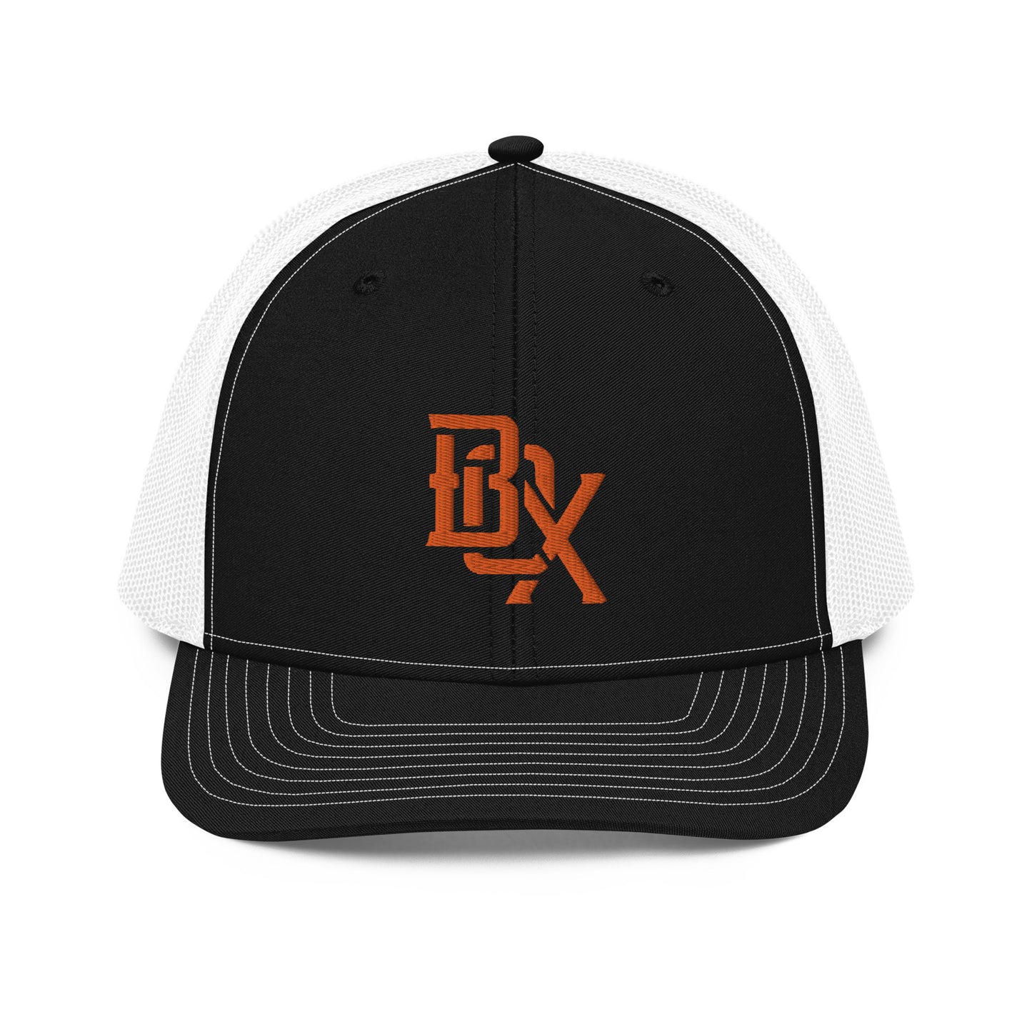"BOX" Snapback Trucker Cap | Richardson 112 | E Luna CLASSIC Solocrest 1 Orange Thread Front Logo