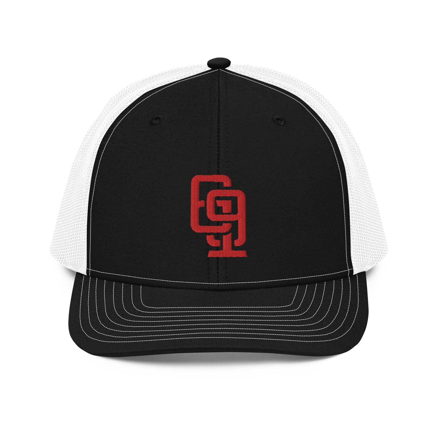 "619" Snapback Trucker Cap | Richardson 112 | E Luna CLASSIC Solocrest 1 Red Thread Front Logo