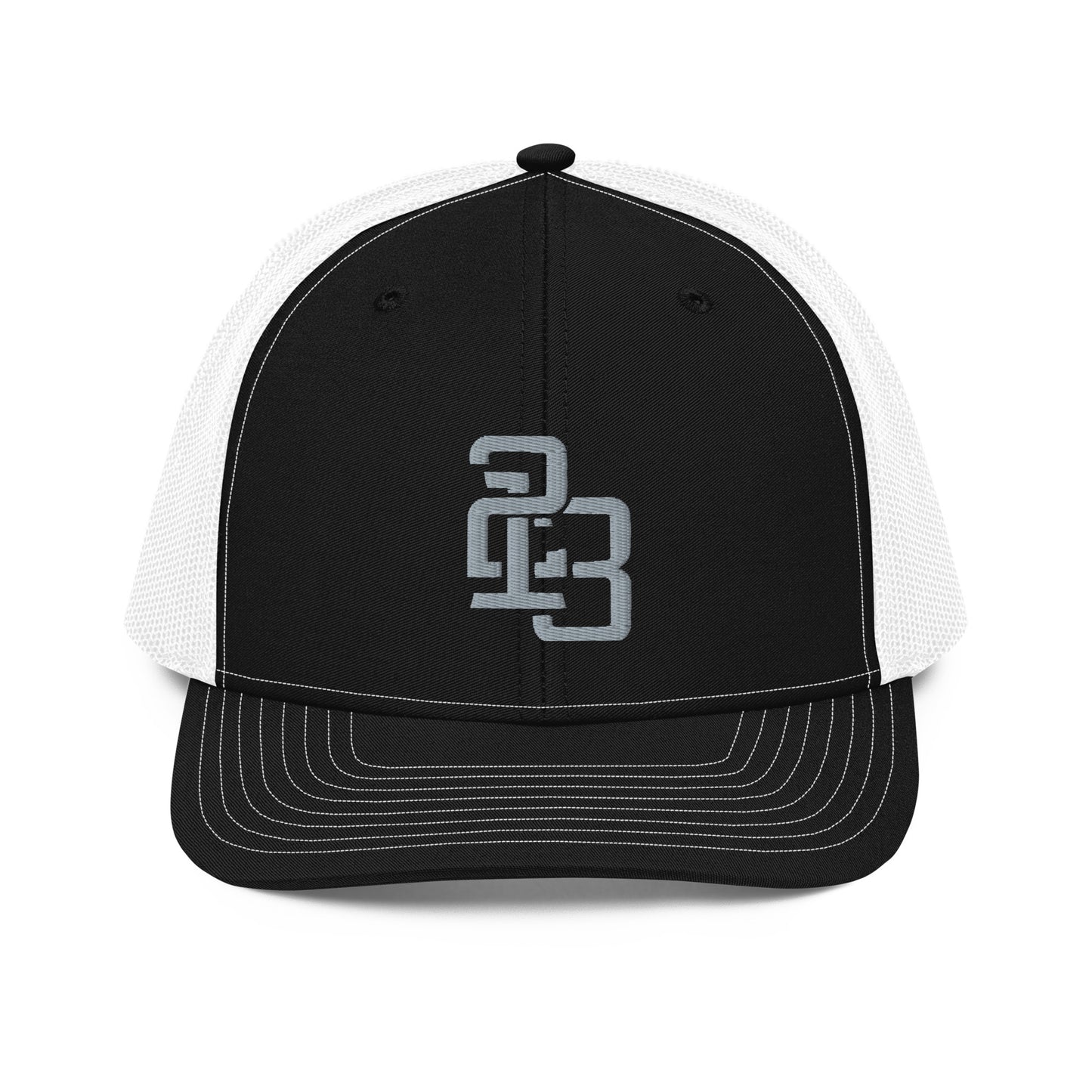 "213" Snapback Trucker Cap | Richardson 112 | E Luna CLASSIC Solocrest 1 Grey Thread Front Logo