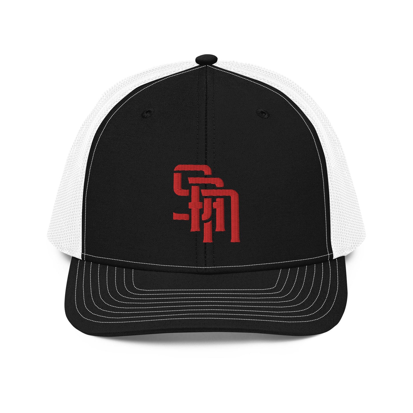 "SAN" Snapback Trucker Cap | Richardson 112 | E Luna Brand CLASSIC Solocrest 1 Red Thread Front Logo
