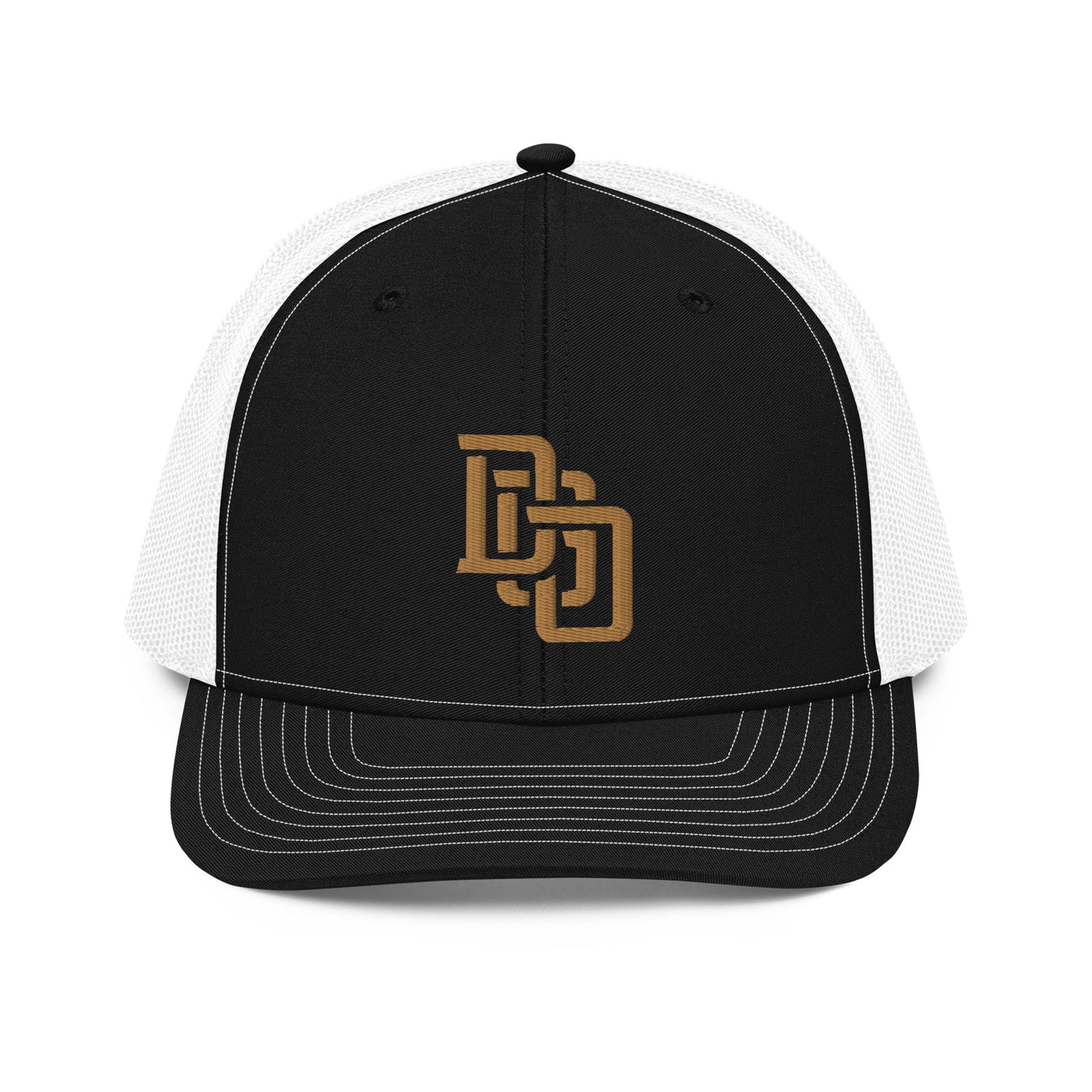 "DGO" Snapback Trucker Cap | Richardson 112 | E Luna CLASSIC Solocrest 1 Old Gold Thread Front Logo