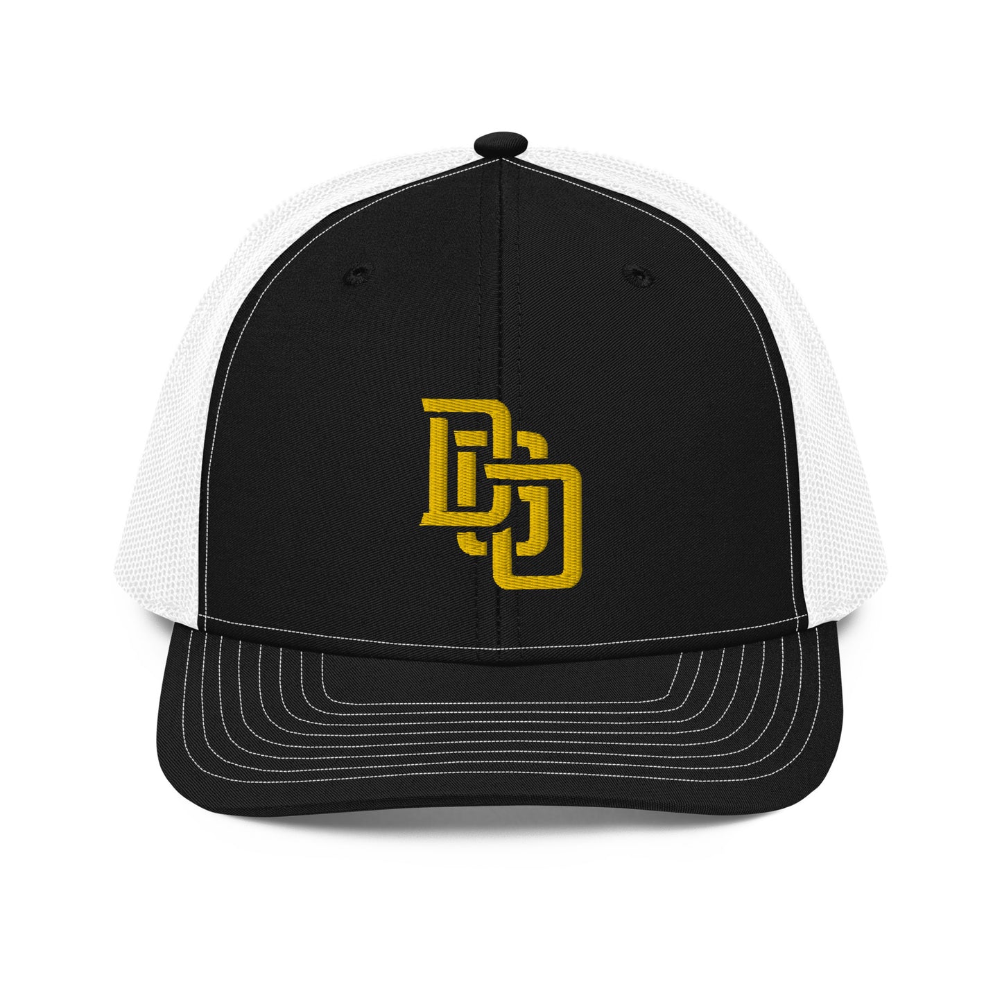 "DGO" Snapback Trucker Cap | Richardson 112 | E Luna CLASSIC Solocrest 1 Gold Thread Front Logo