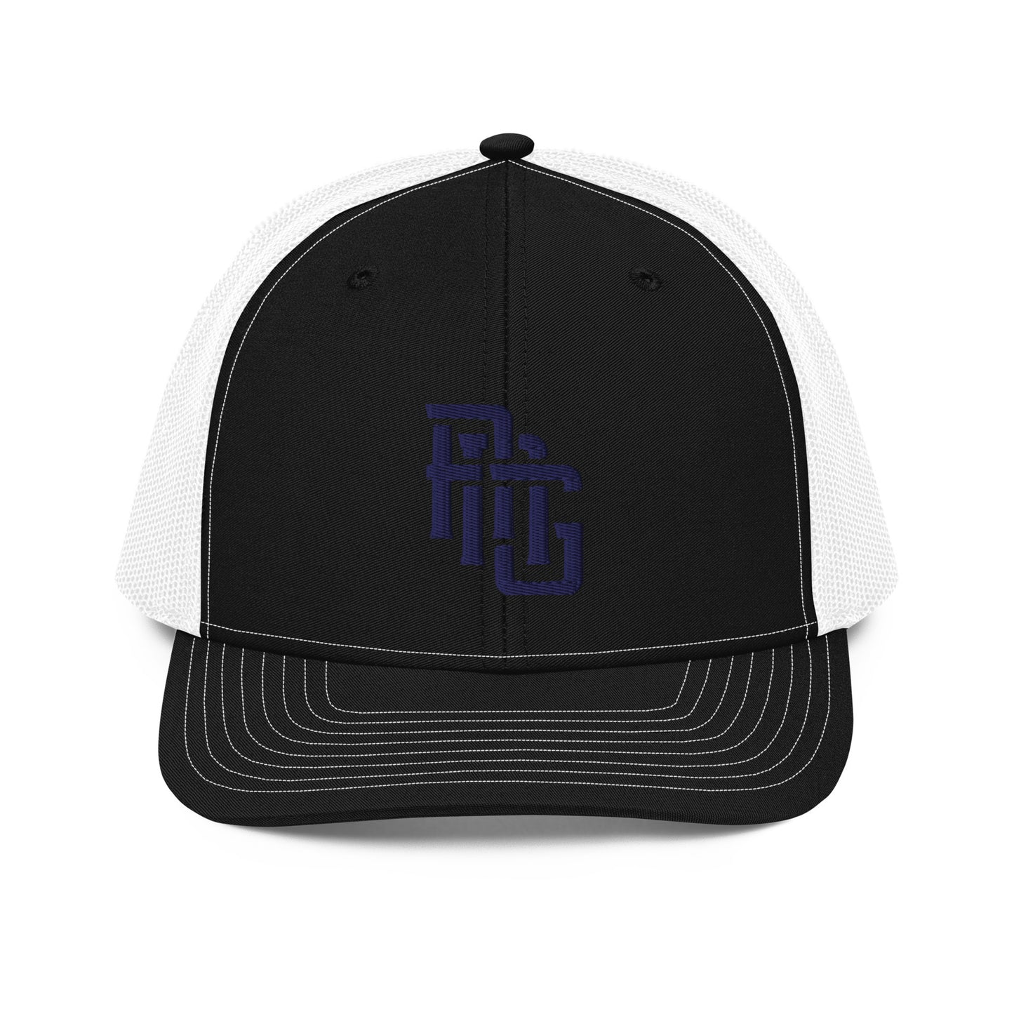 "ANG" Snapback Trucker Cap | Richardson 112 | E Luna CLASSIC Solocrest 1 Navy Thread Front Logo