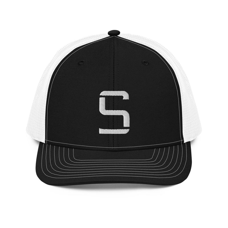 "S" Snapback Trucker Cap | E Luna Brand CORE | 1 White Thread Logo