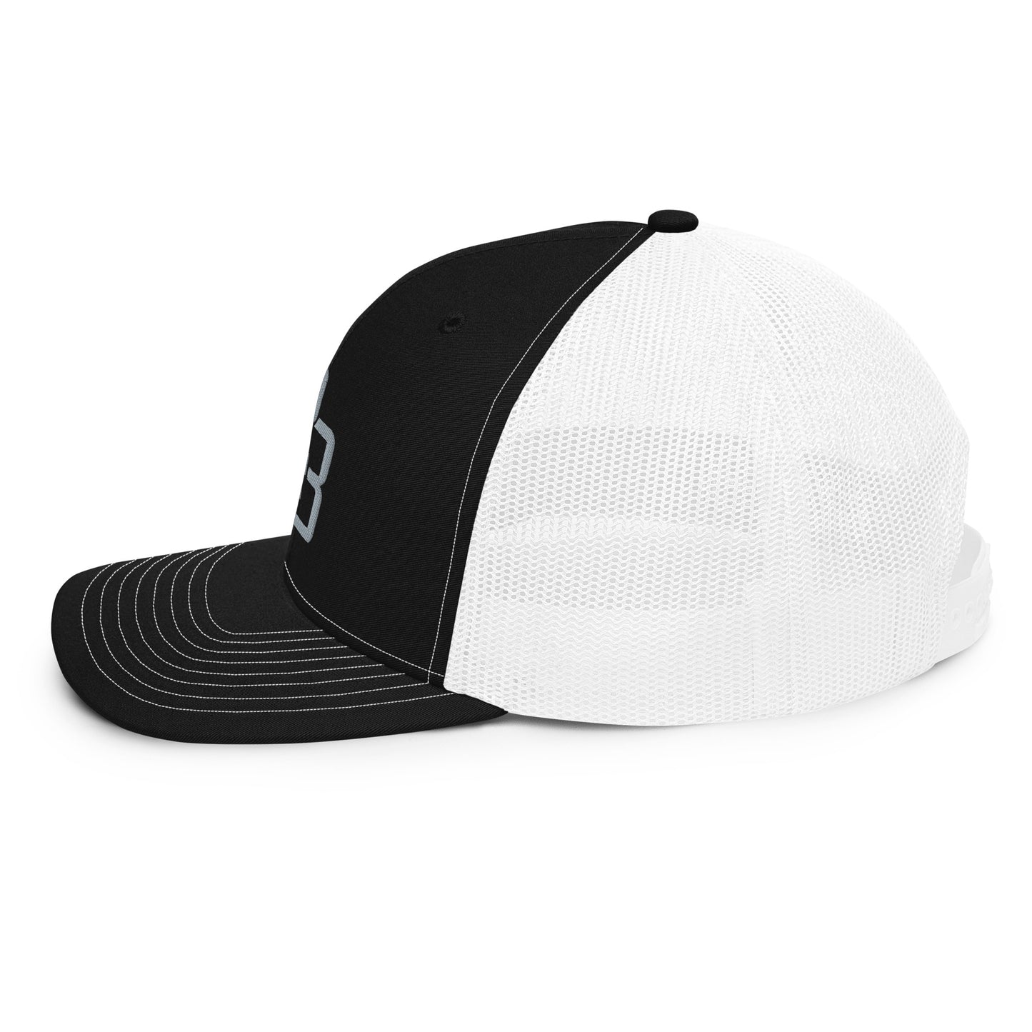 "213" Snapback Trucker Cap | Richardson 112 | E Luna CLASSIC Solocrest 1 Grey Thread Front Logo