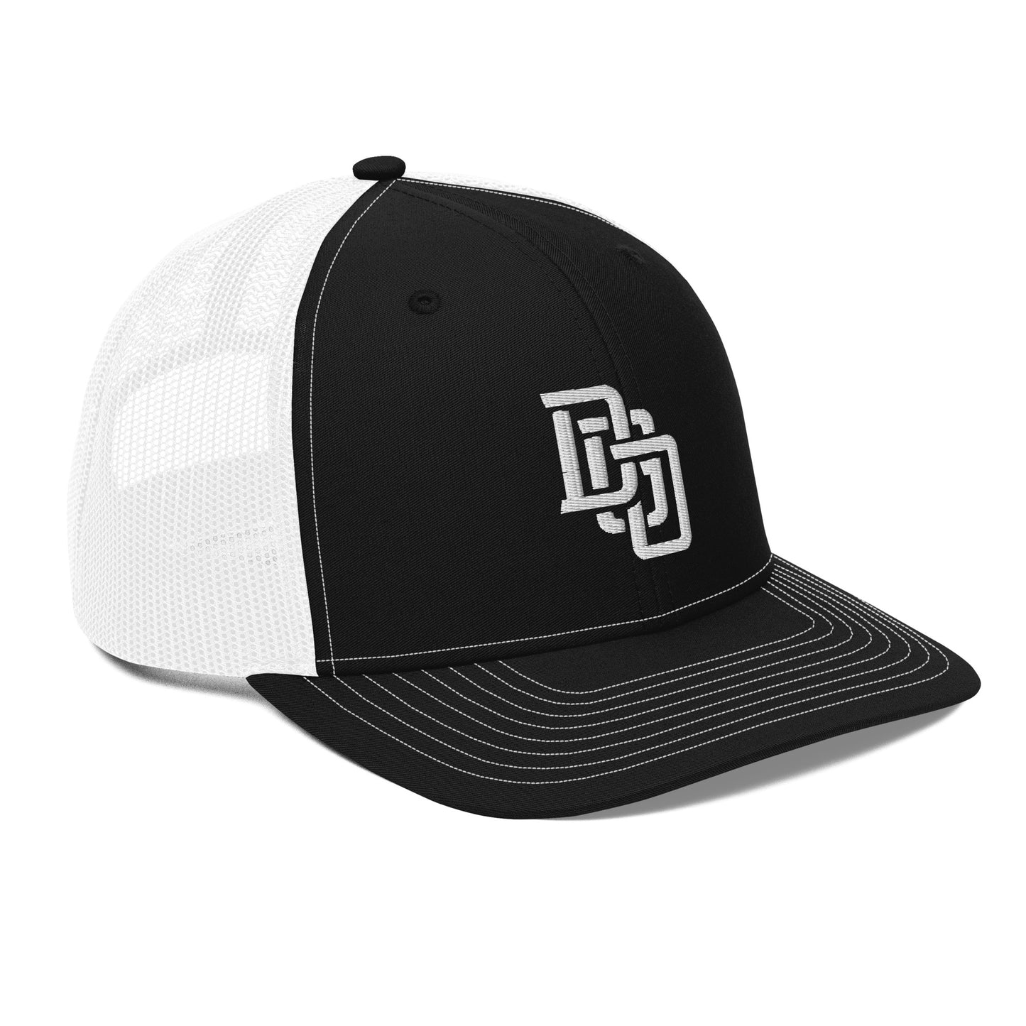 "DGO" Snapback Trucker Cap | Richardson 112 | E Luna CLASSIC Solocrest 1 White Thread Front Logo