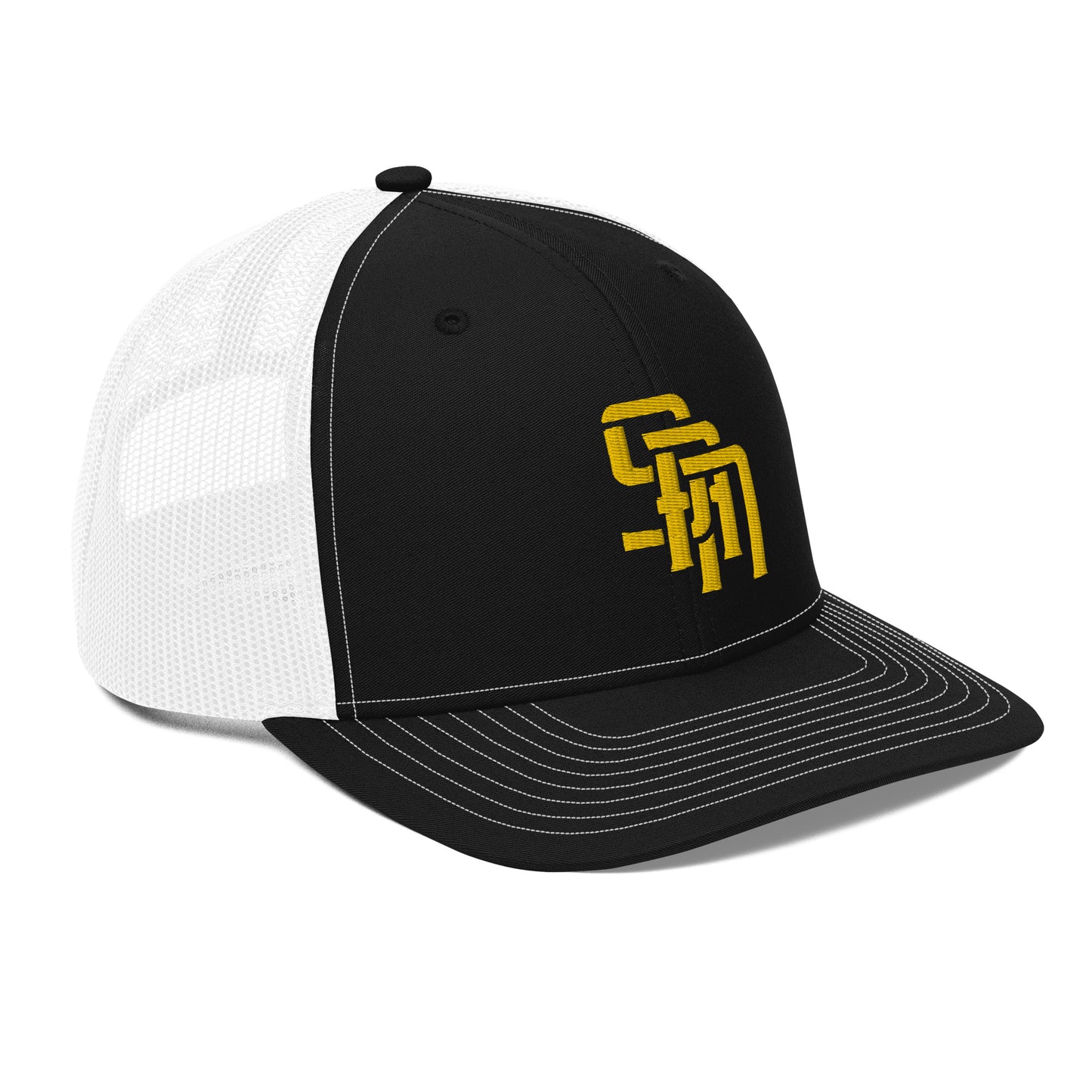 "SAN" Snapback Trucker Cap | Richardson 112 | E Luna Brand CLASSIC Solocrest 1 Gold Thread Front Logo