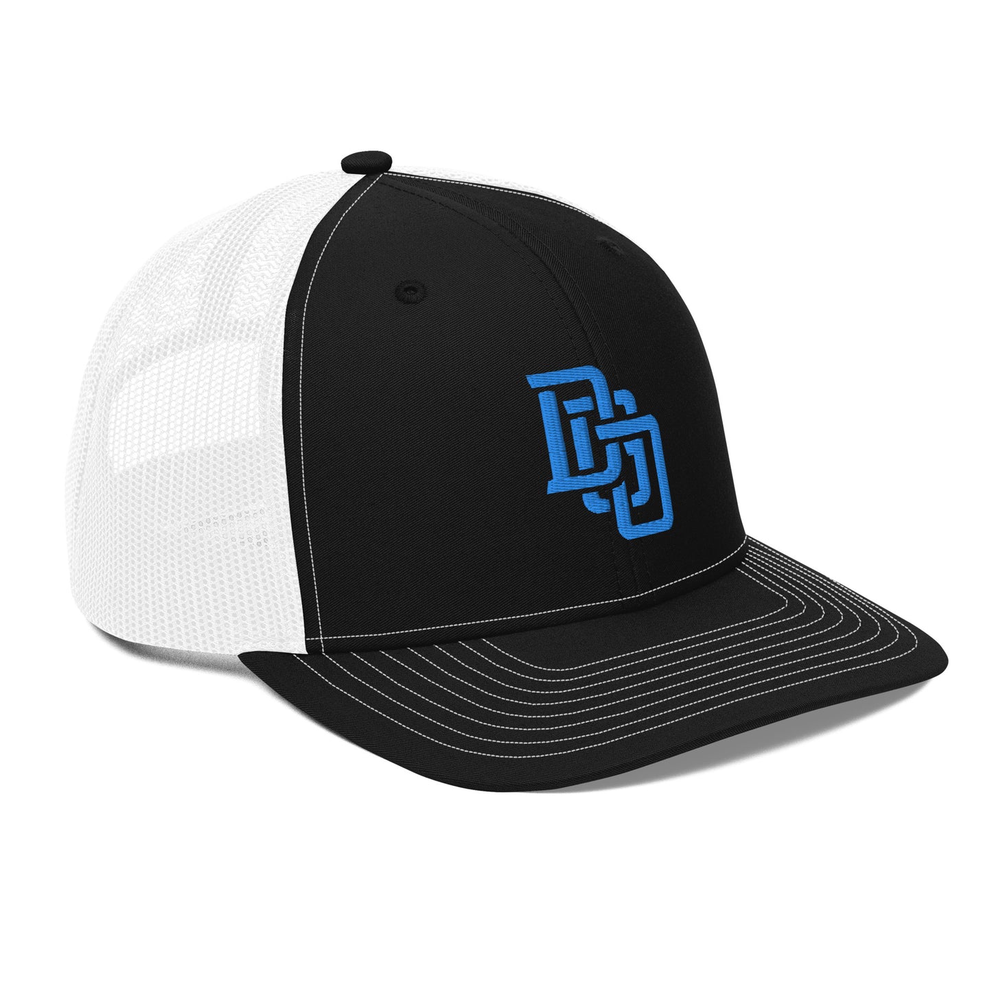 "DGO" Snapback Trucker Cap | Richardson 112 | E Luna CLASSIC Solocrest 1 Aqua/Teal Thread Front Logo