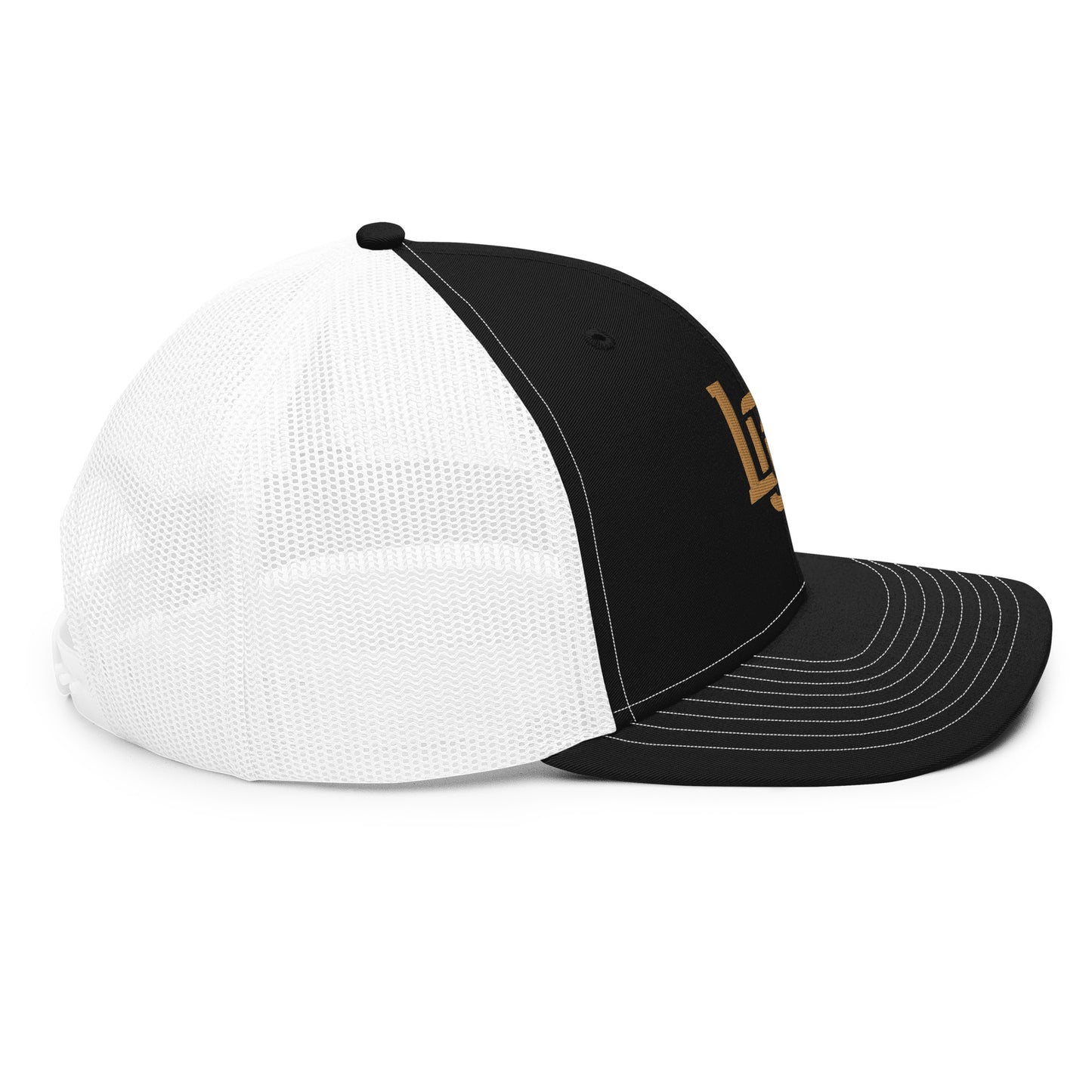 "LOS" Snapback Trucker Cap | Richardson 112 | E Luna CLASSIC Solocrest 1 Old Gold Thread Front Logo
