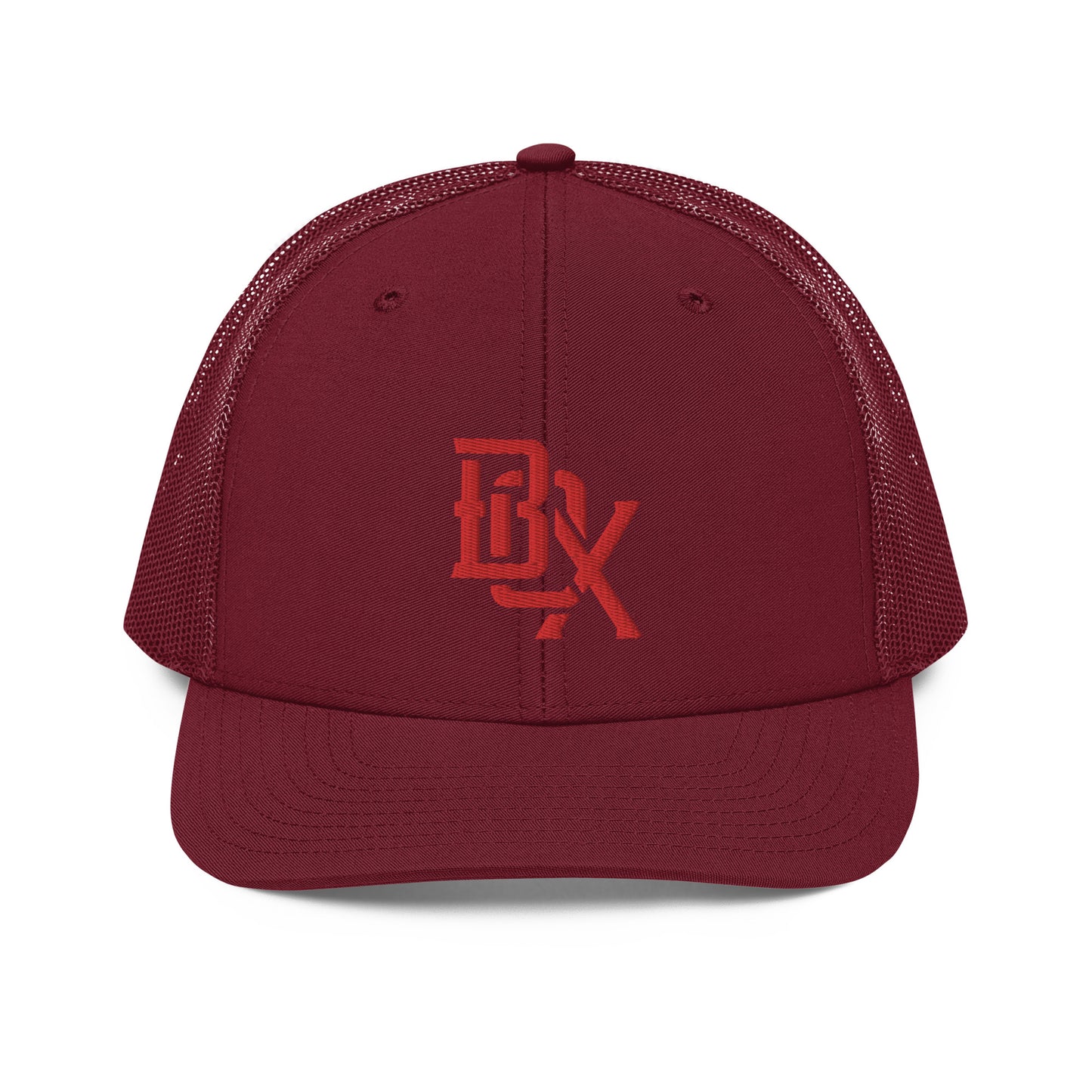 "BOX" Snapback Trucker Cap | Richardson 112 | E Luna CLASSIC Solocrest 1 Red Thread Front Logo